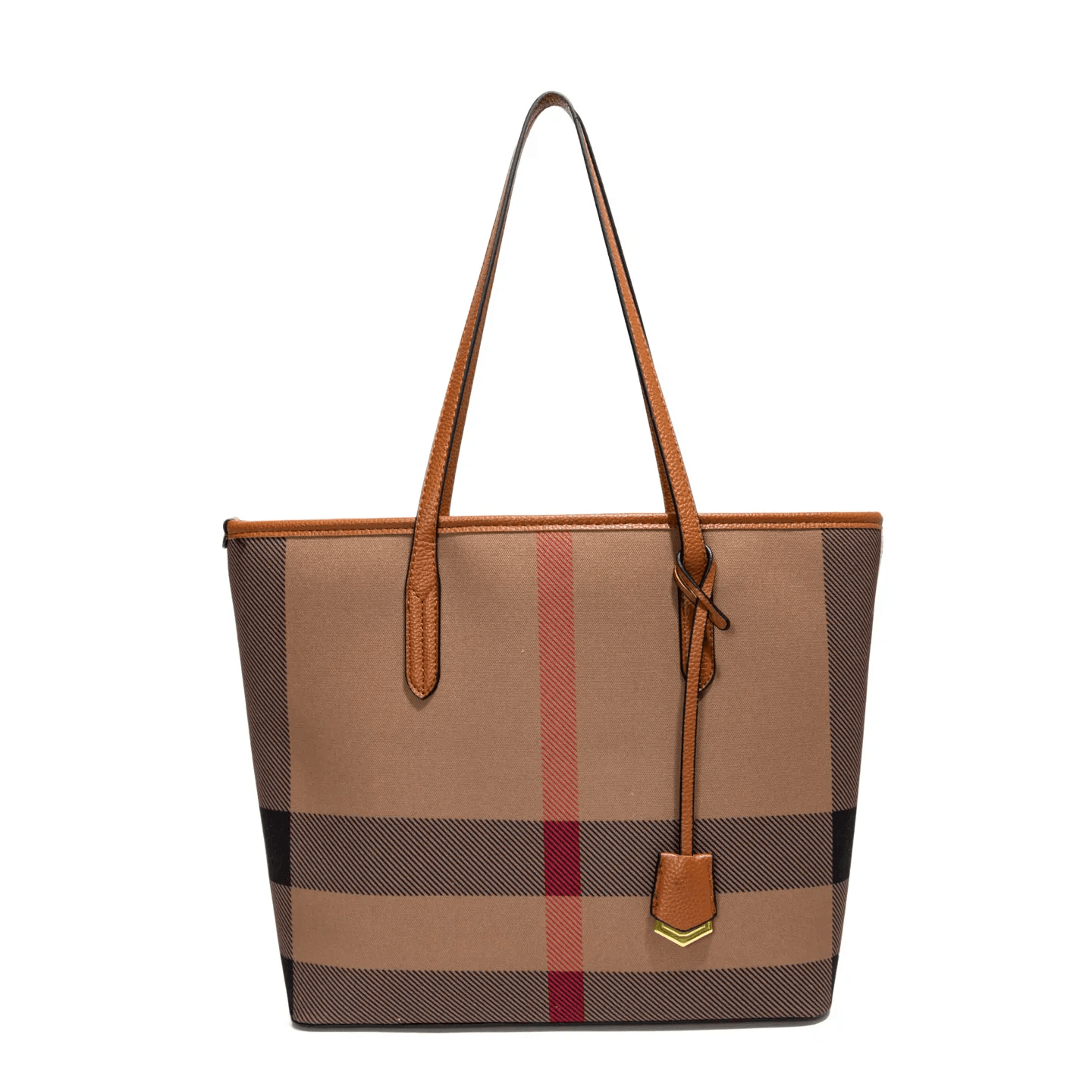brown large capacity tote bag for women commute work and leisure