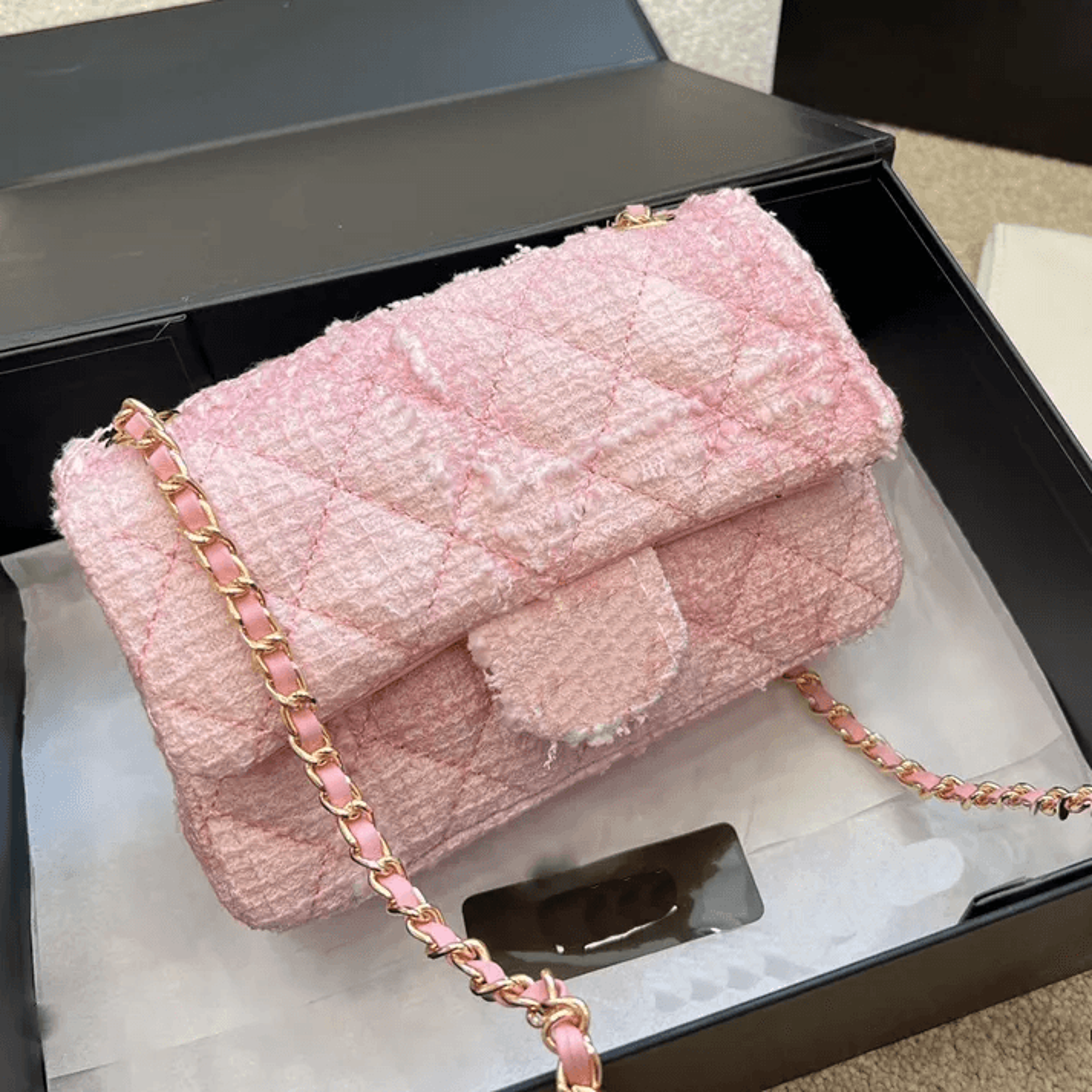pink wool tote crossbody handbag for women stylish shoulder purse