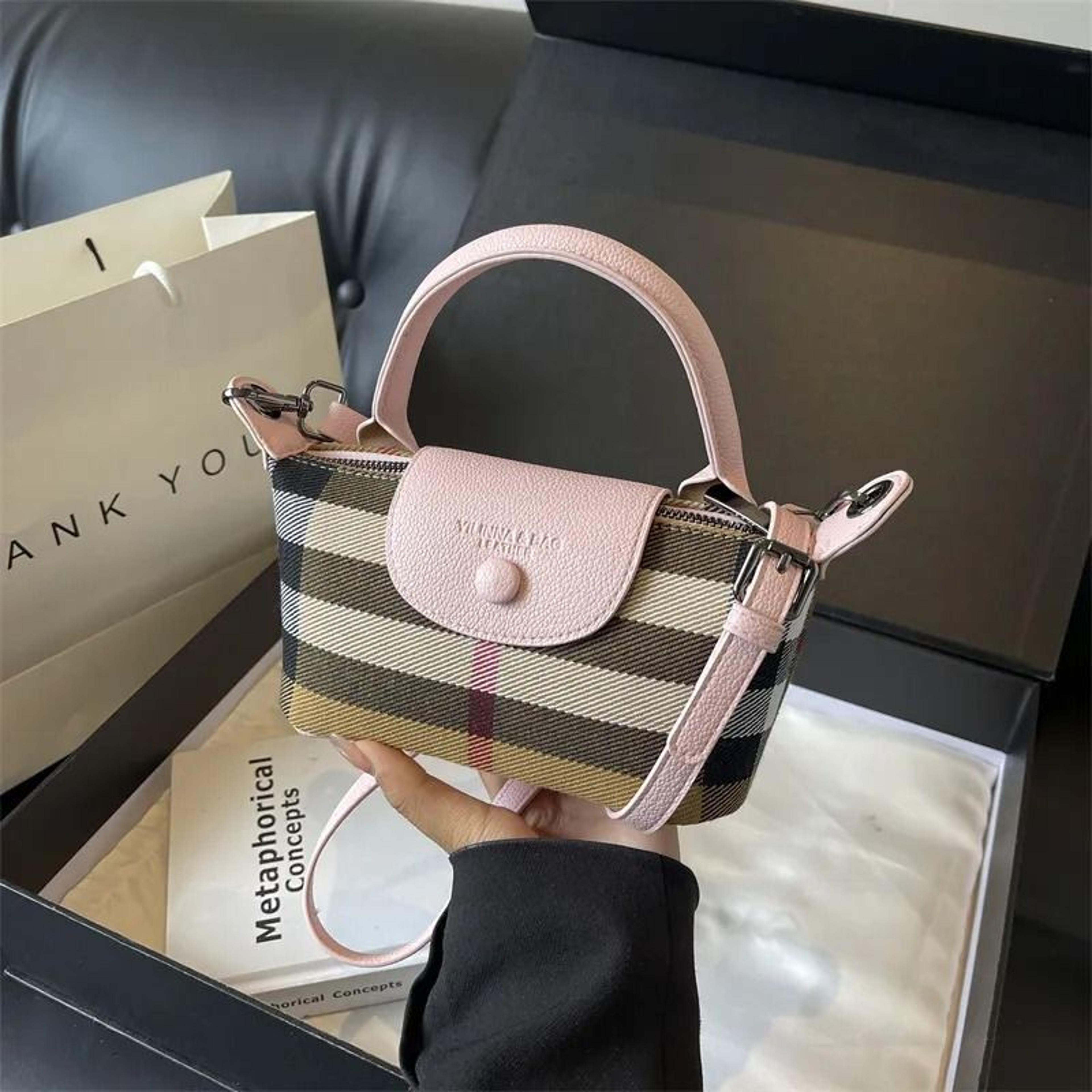 plaid crossbody bag mini shoulder bag for women