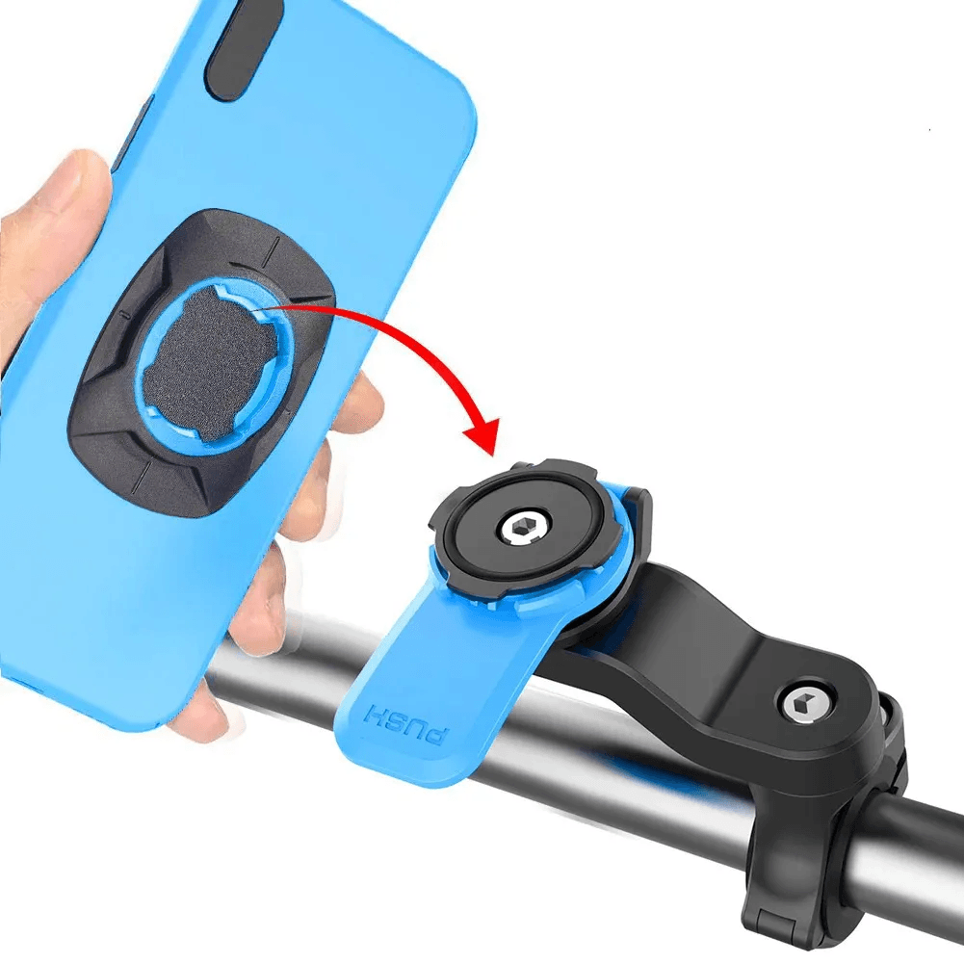 motorcycle phone mount shock absorber handlebar holder