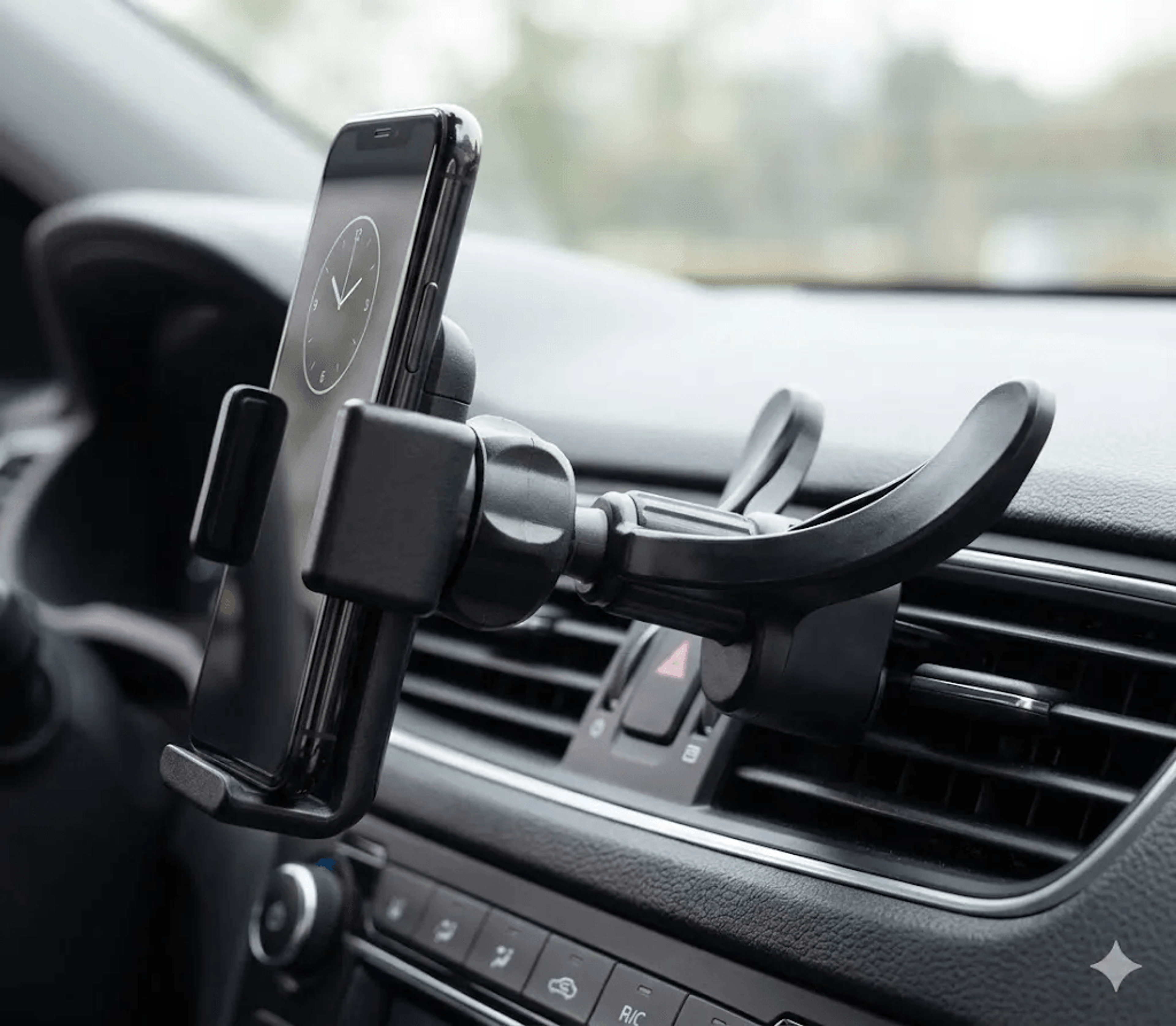 car phone mount minimalist air vent phone holder with metal hook clip and rotation