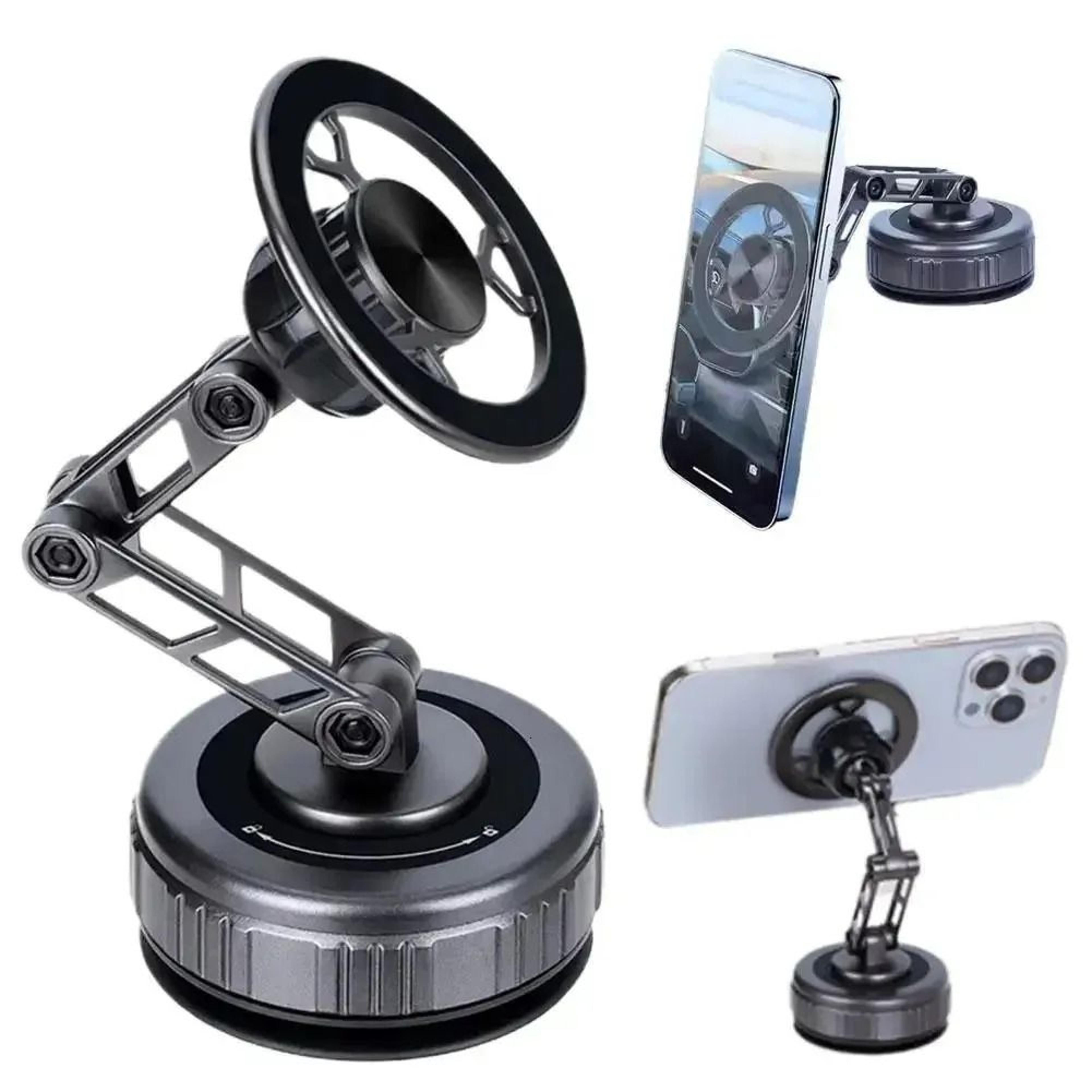 vacuum magnetic car phone holder rotating foldable phone mount for navigation
