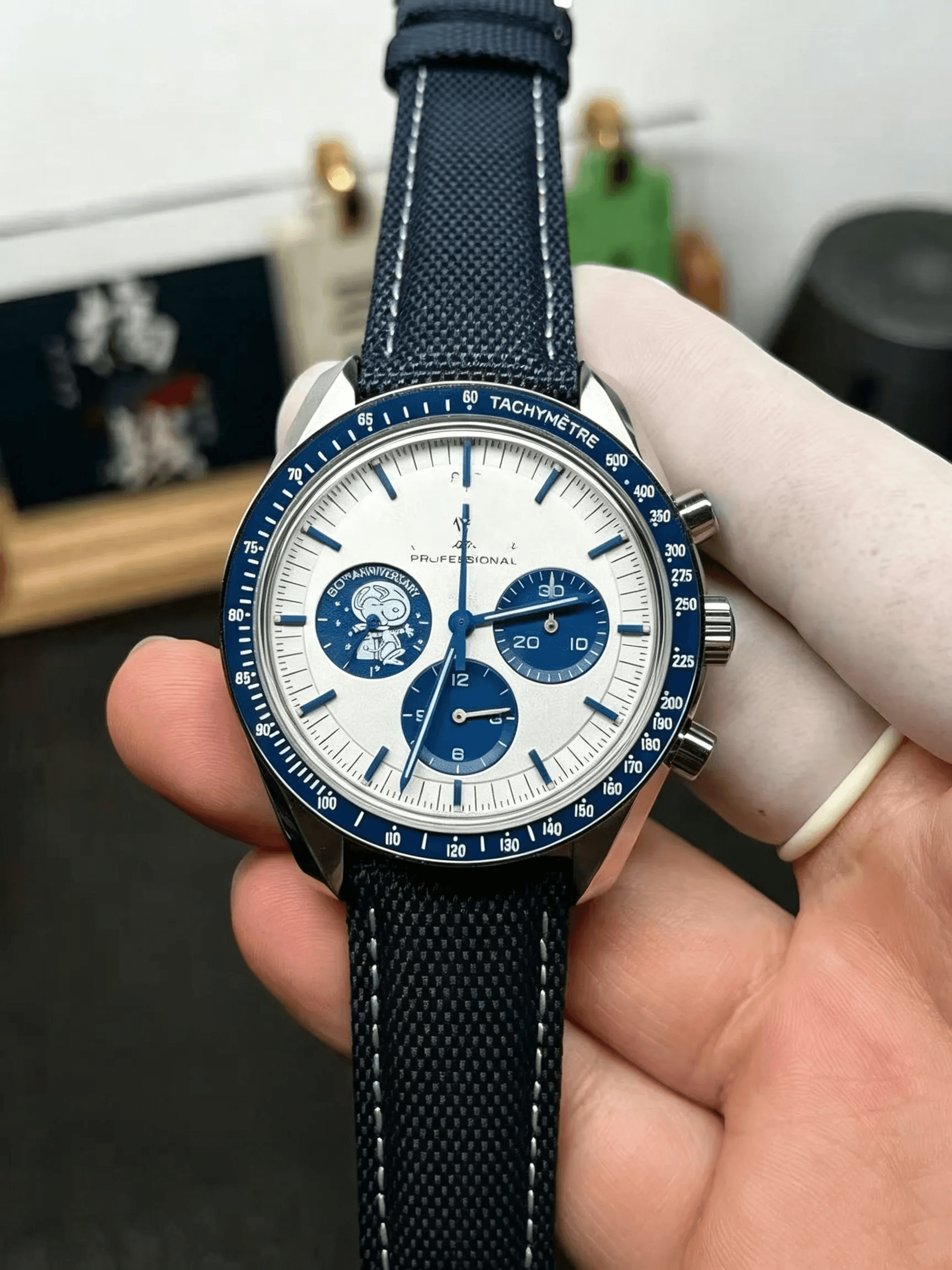 snoopy automatic mechanical chronograph men watch waterproof luminous