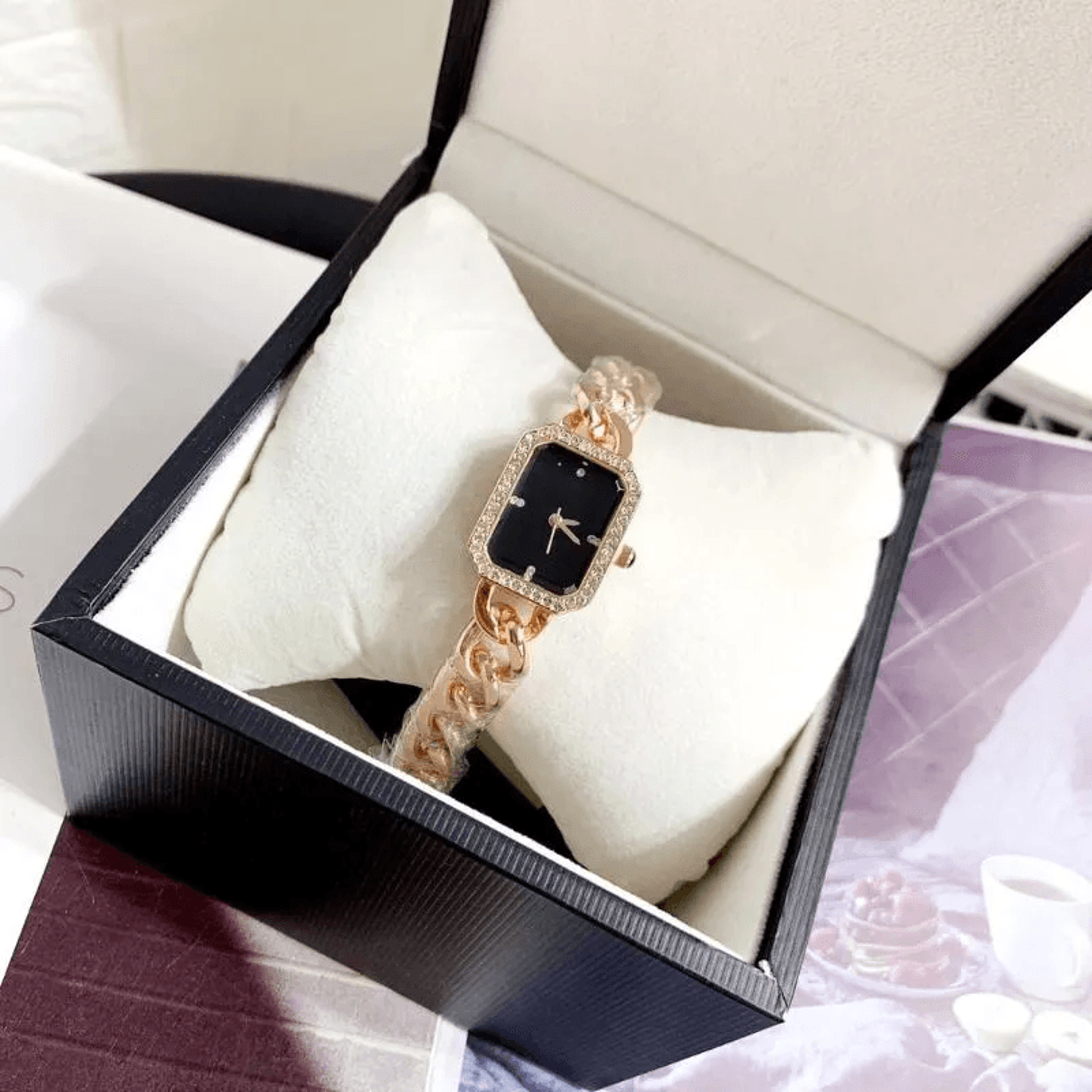elegant women's quartz watch luxury leather strap fashion wristwatch