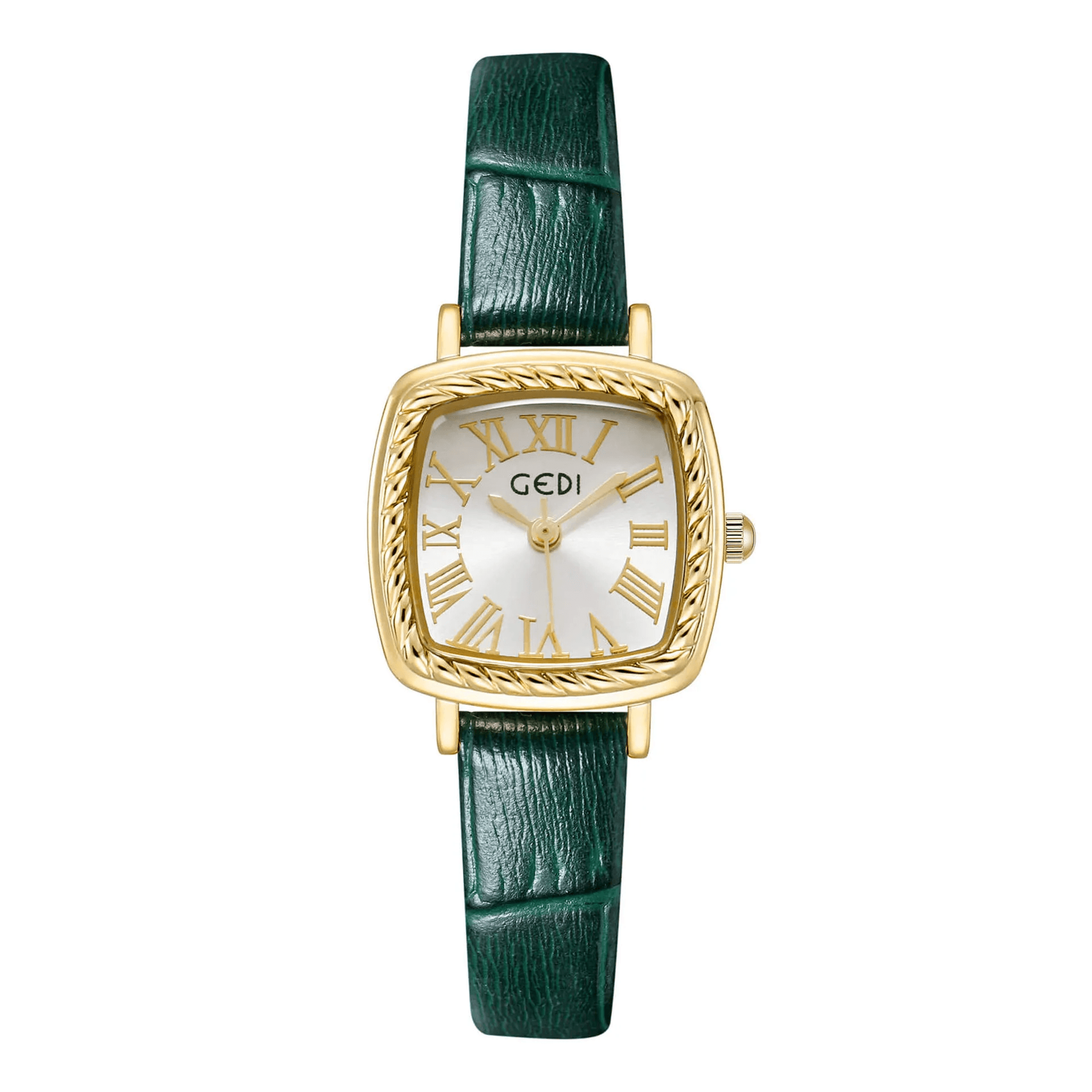 luxury square dial women watch waterproof quartz leather band watch