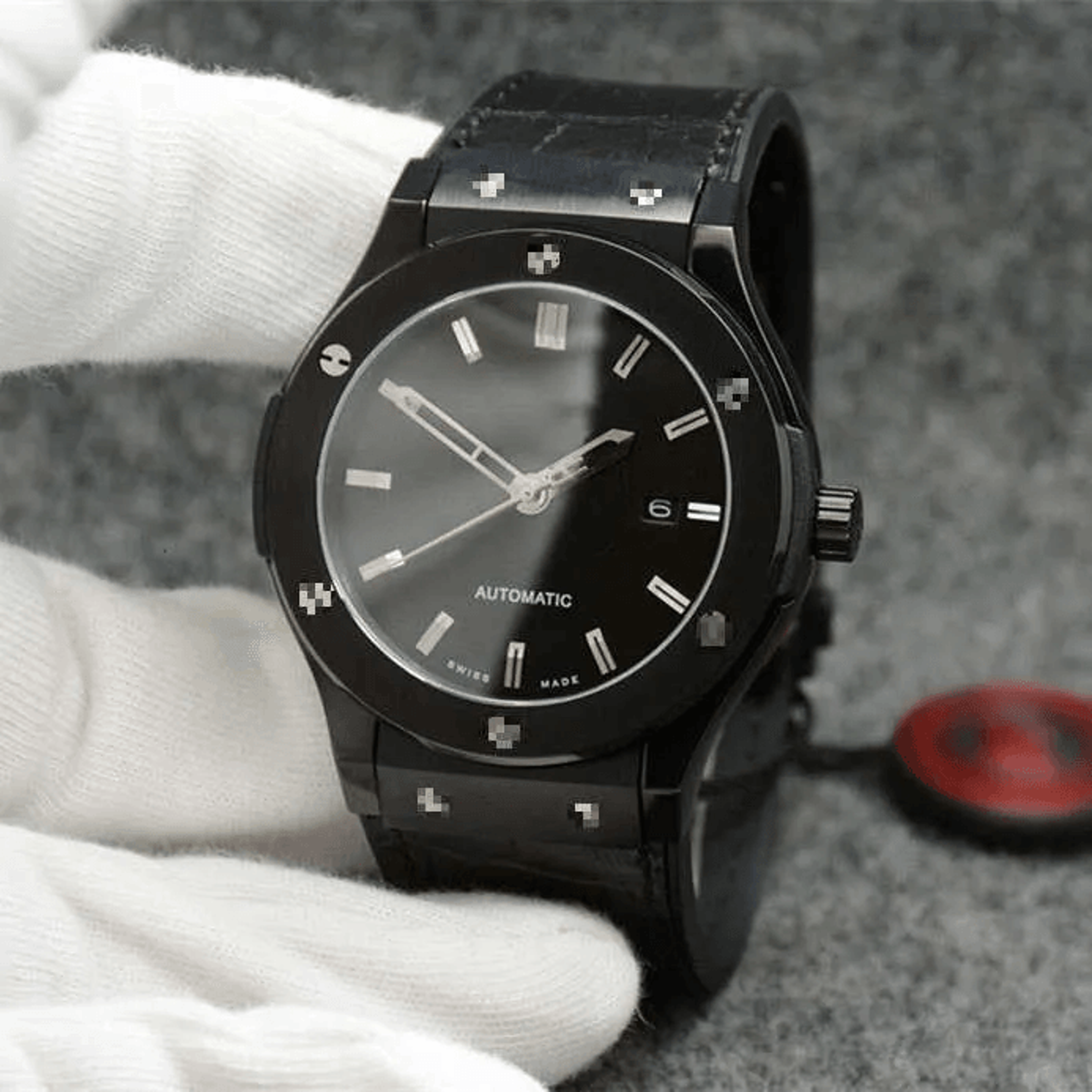 luxury chronograph rubber strap designer watch for men and women