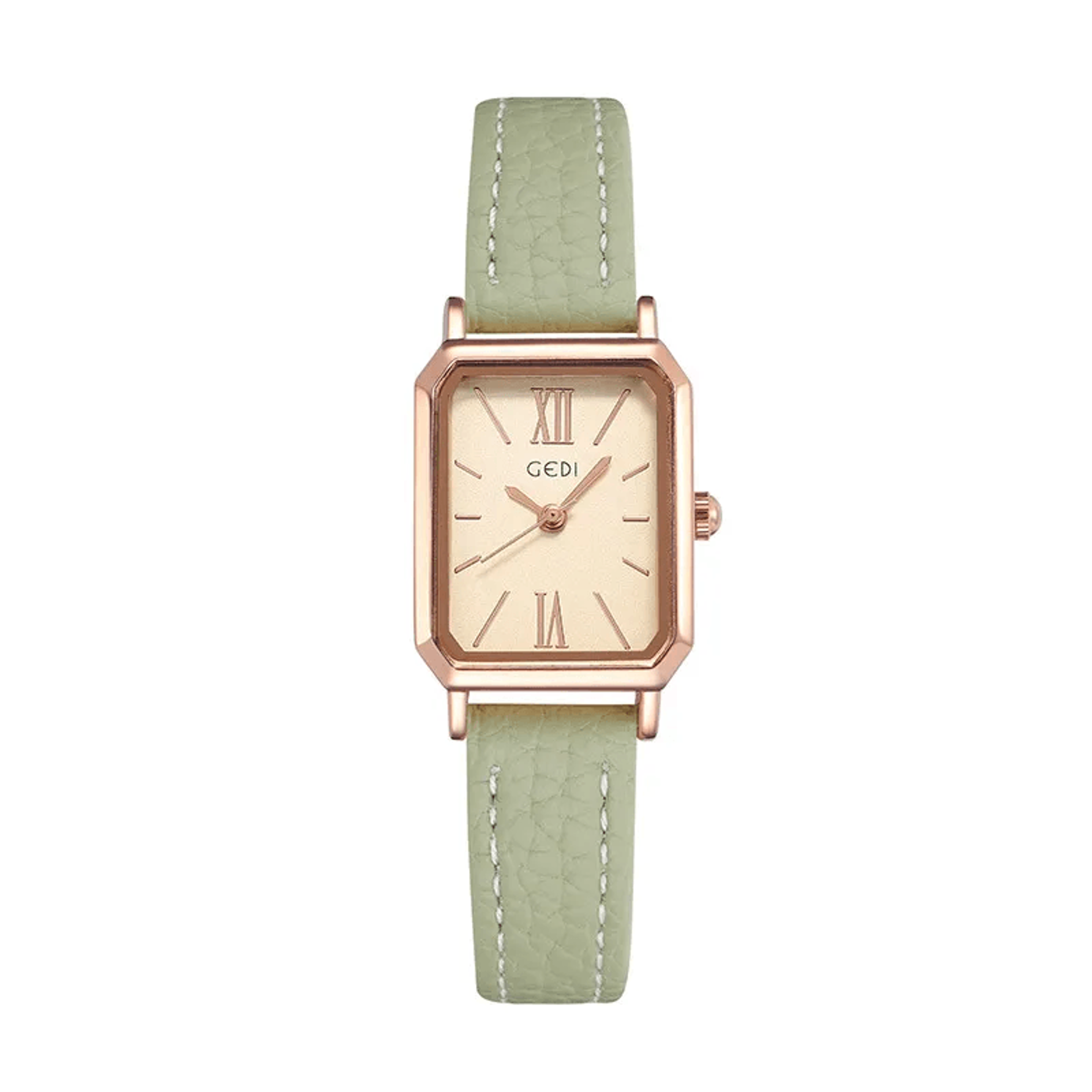elegant womens quartz watch waterproof leather strap wristwatch