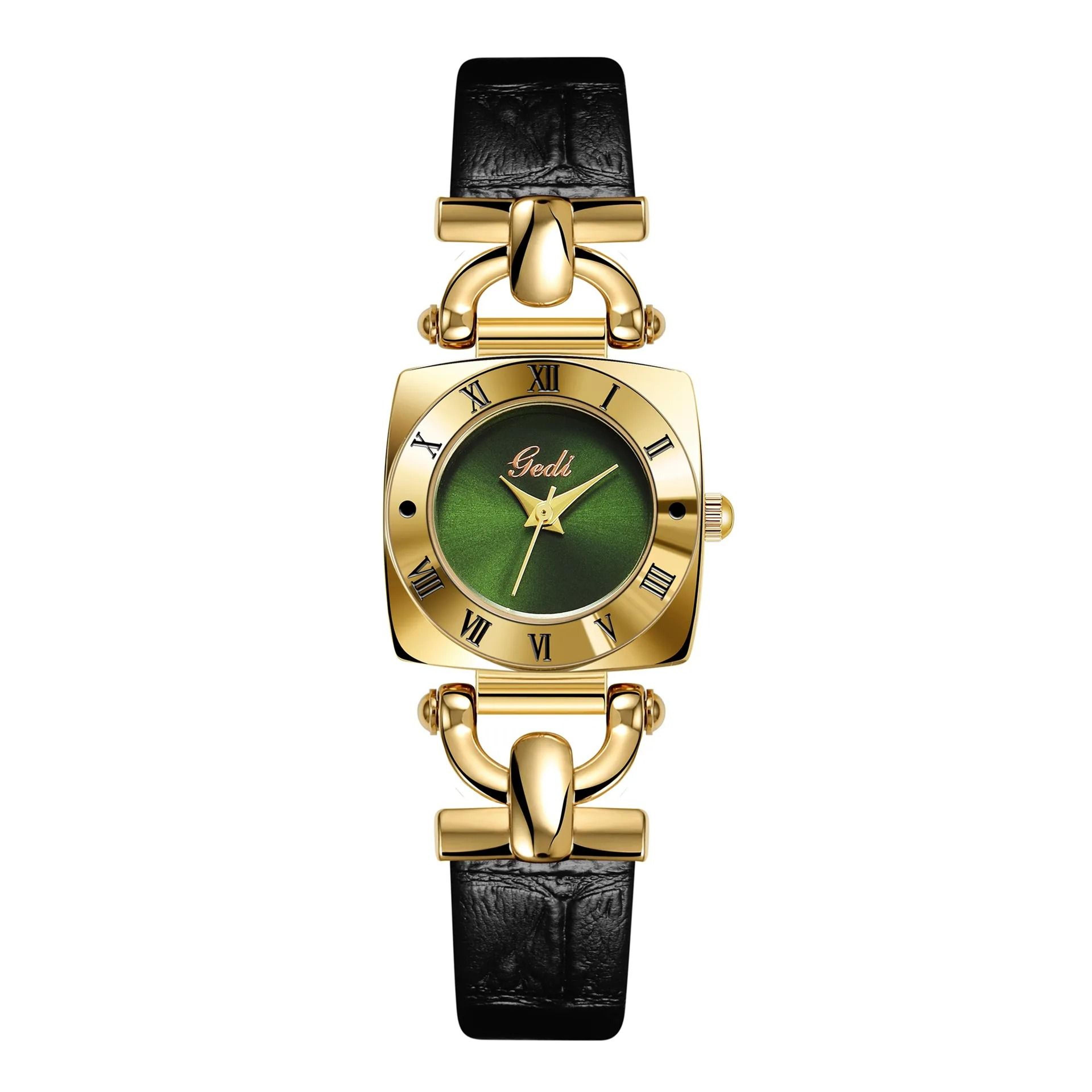 womens leather quartz watch waterproof casual wristwatch