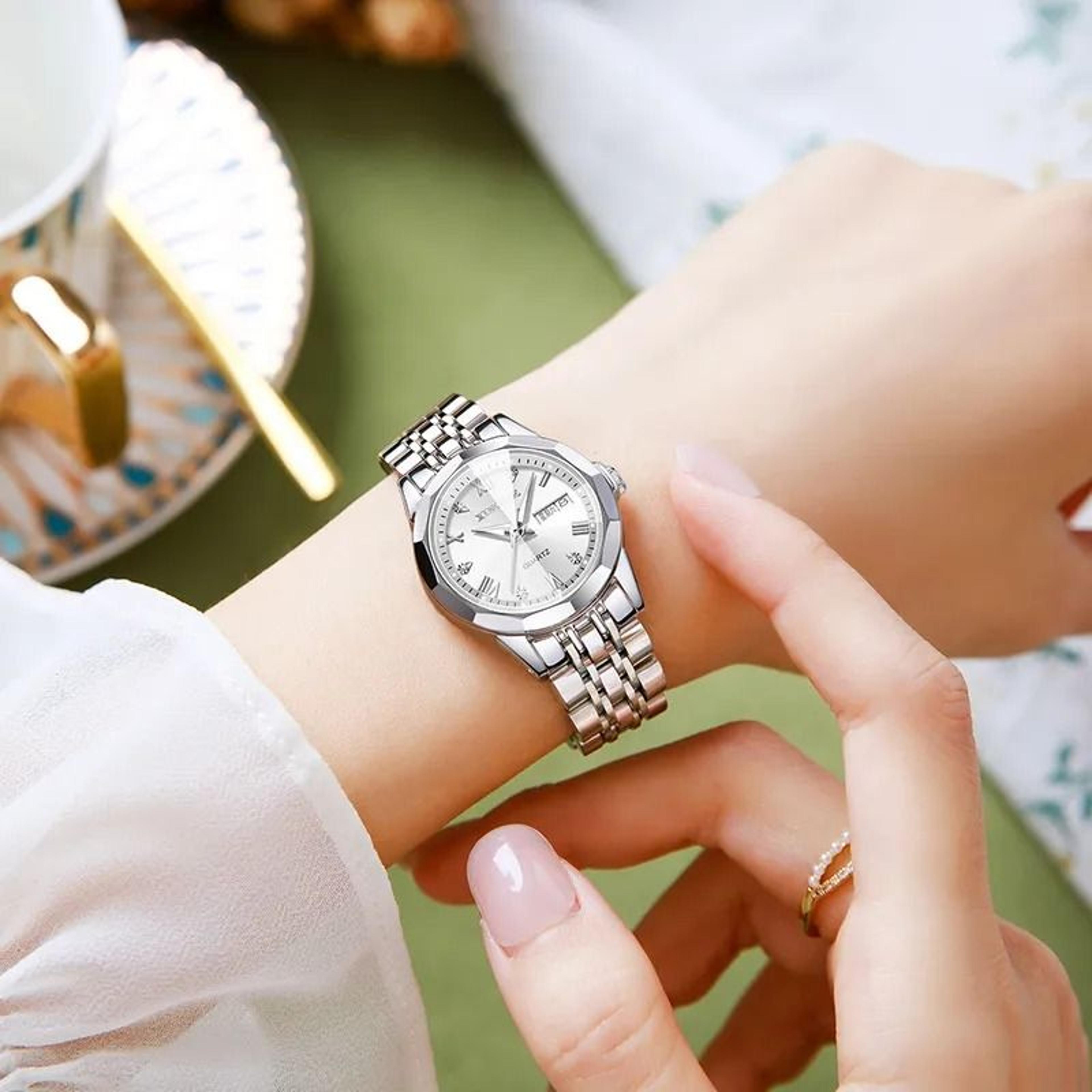 elegant small dial women mechanical watch waterproof luxury wristwatch