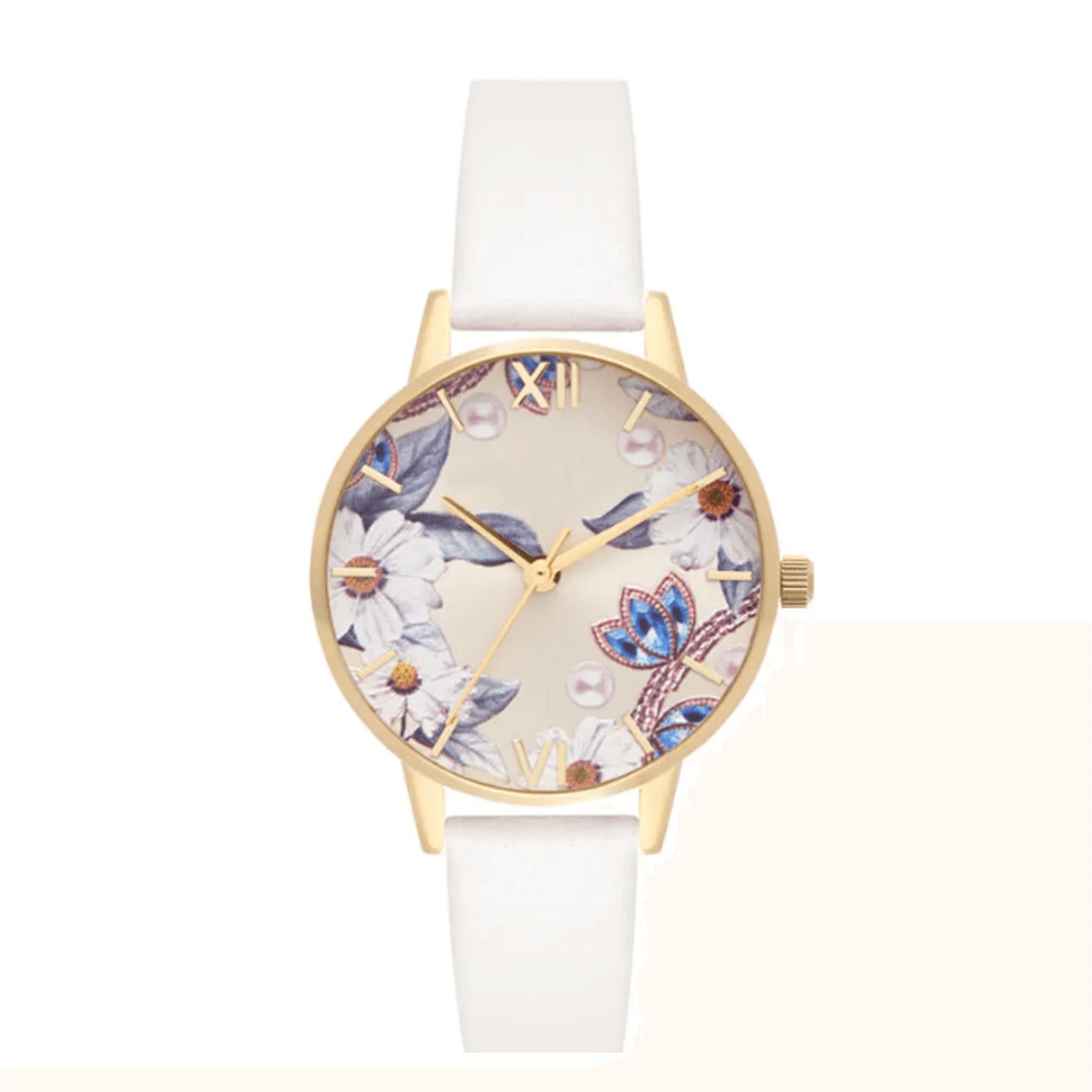 elegant womens quartz watch with leather strap