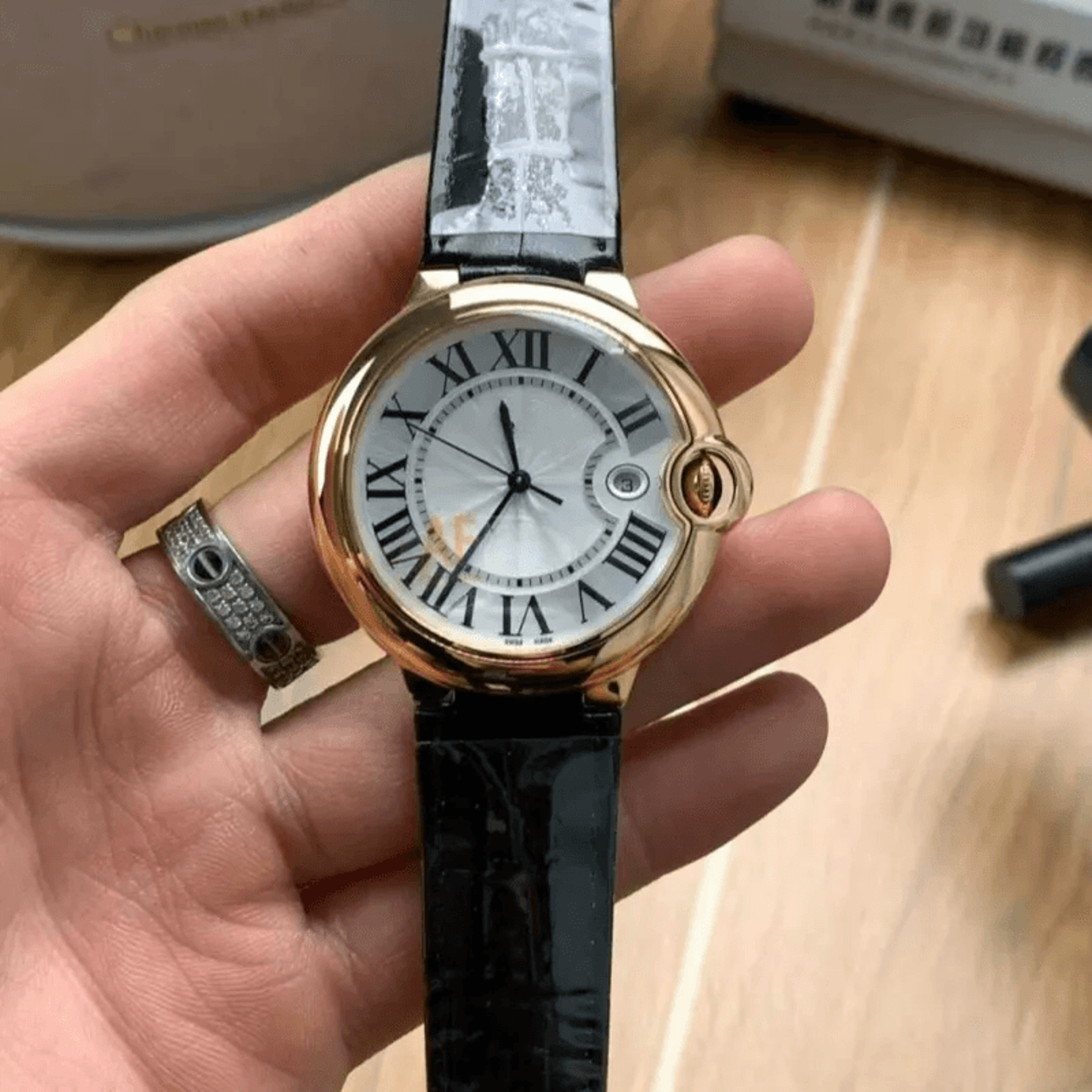 diamond automatic mechanical couple watches for men and women