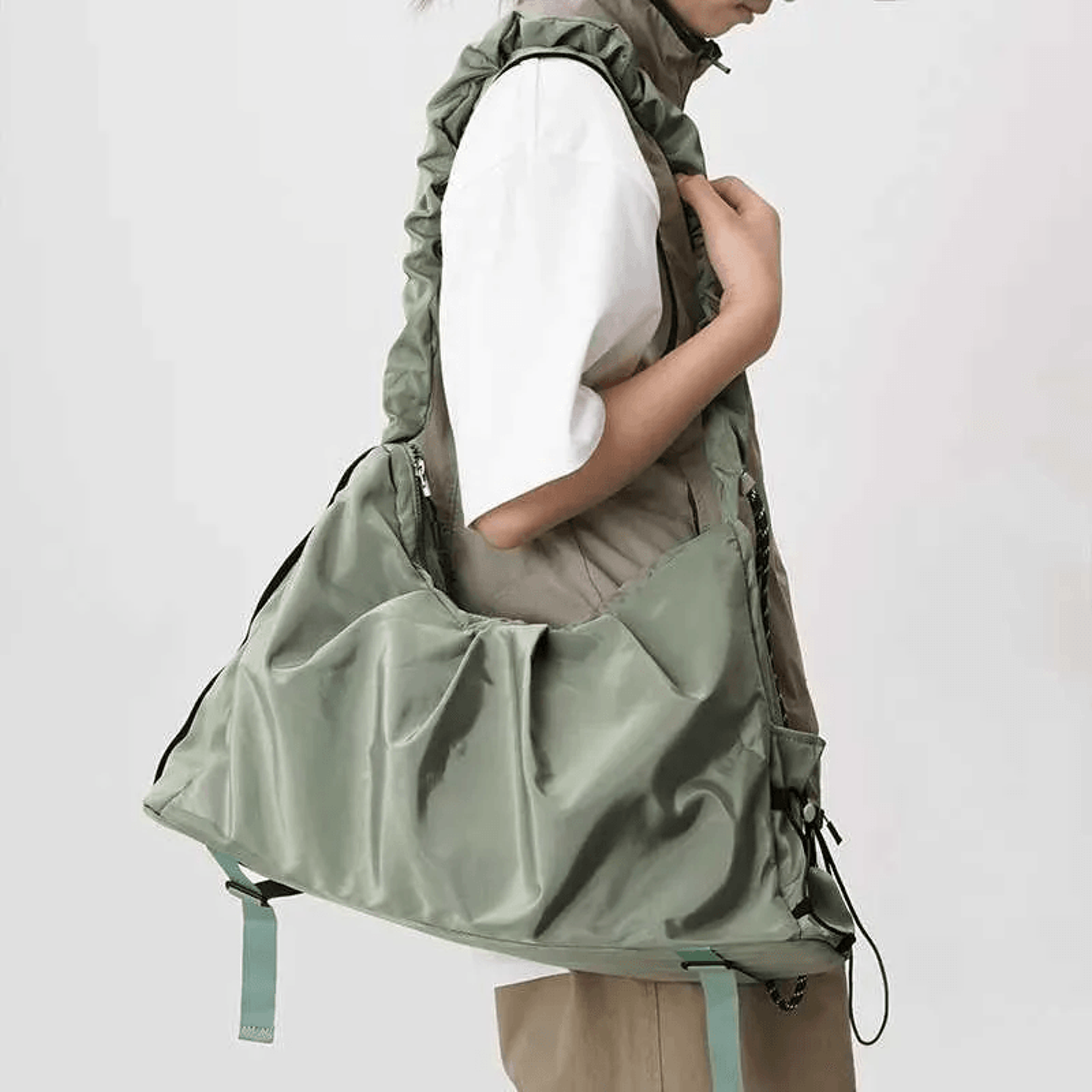 women sports gym backpack with wet dry separation yoga travel bag