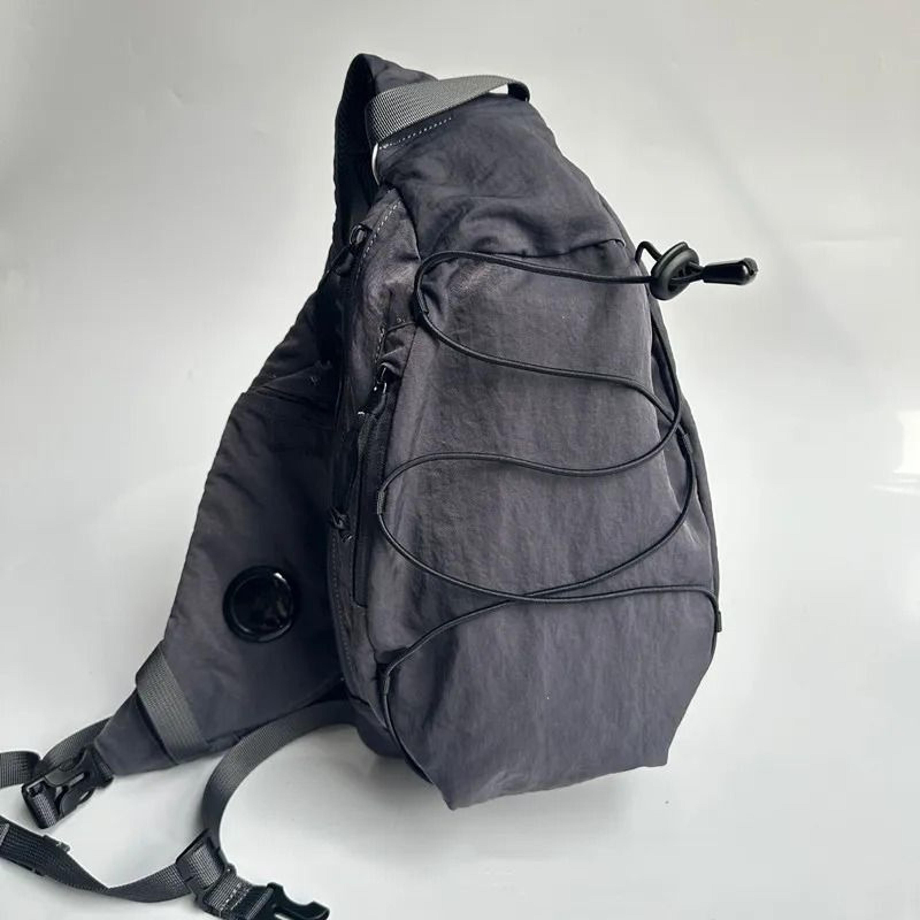 men nylon crossbody chest bag compact outdoor sports sling waist bag