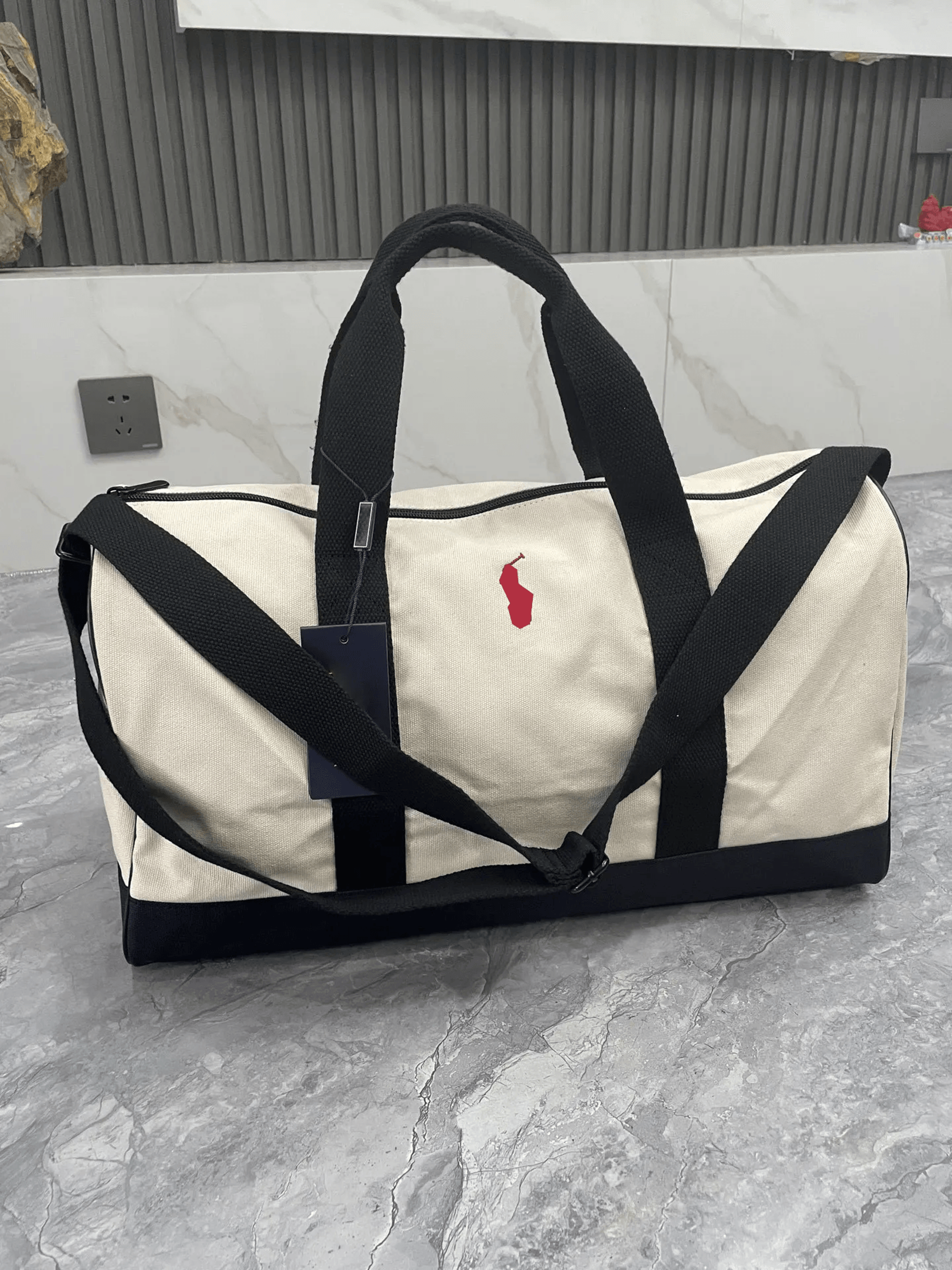 embroidered canvas travel bag large capacity shoulder crossbody bag for men and women