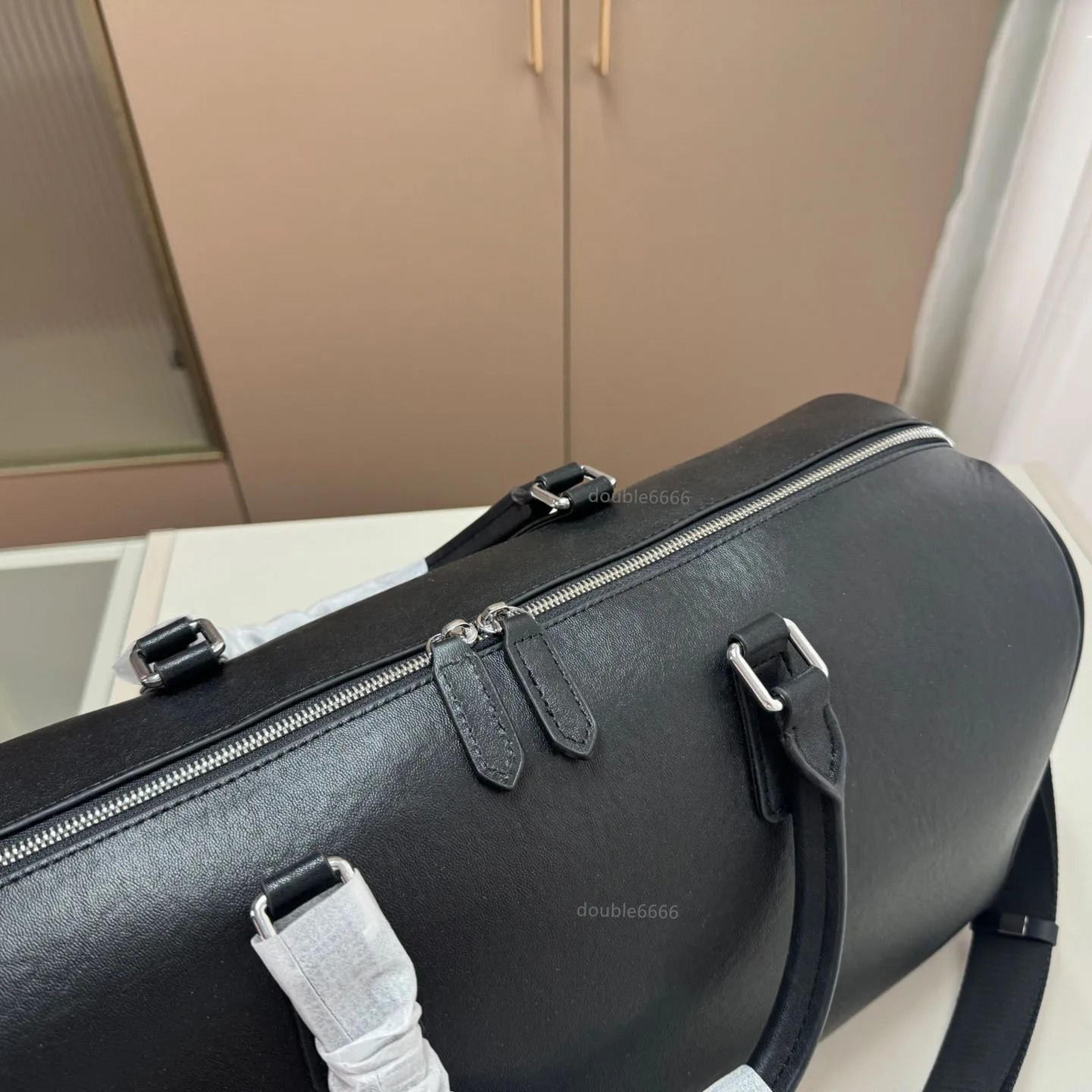genuine cowhide leather travel duffel bag for business and weekend trips