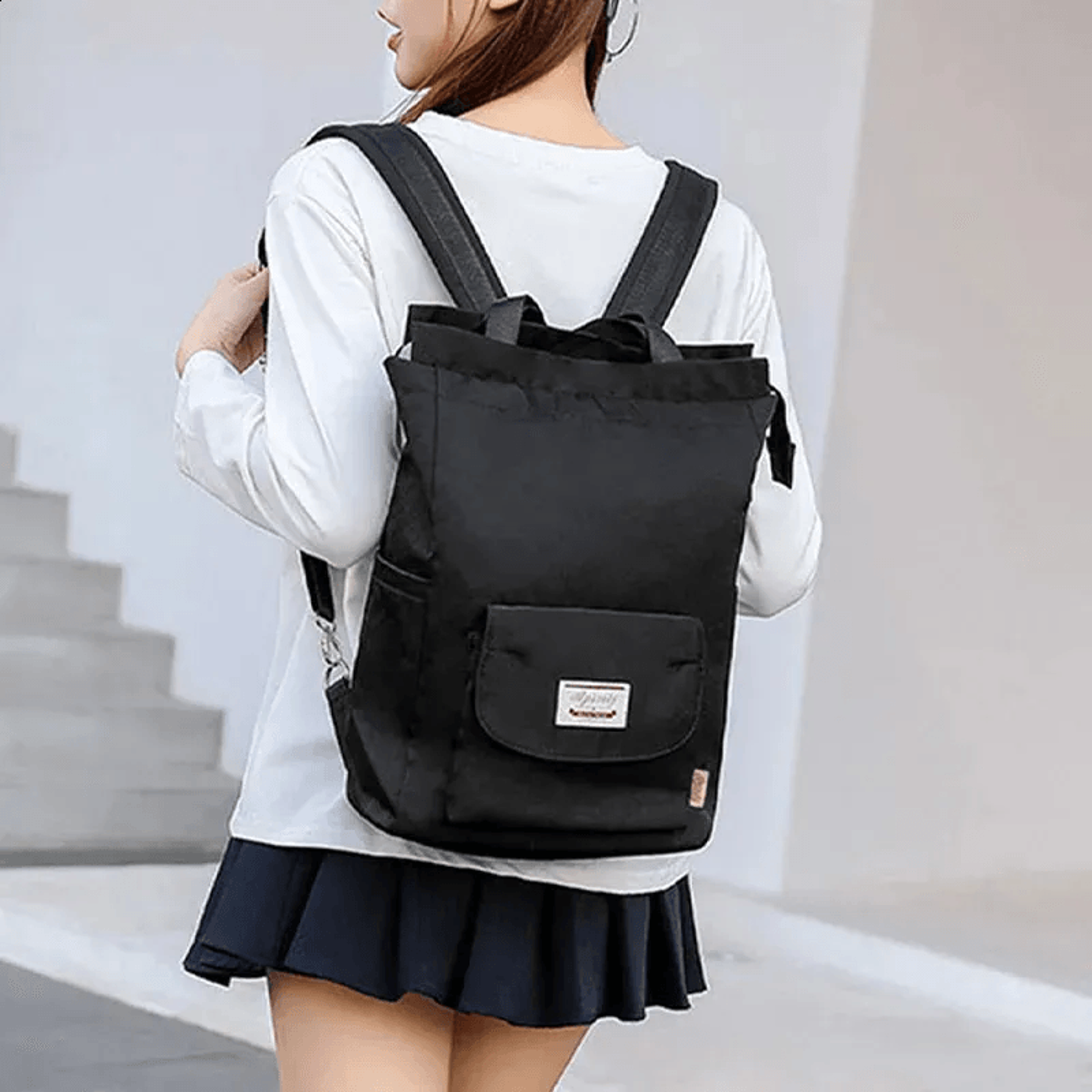oxford canvas laptop backpack usb college bag