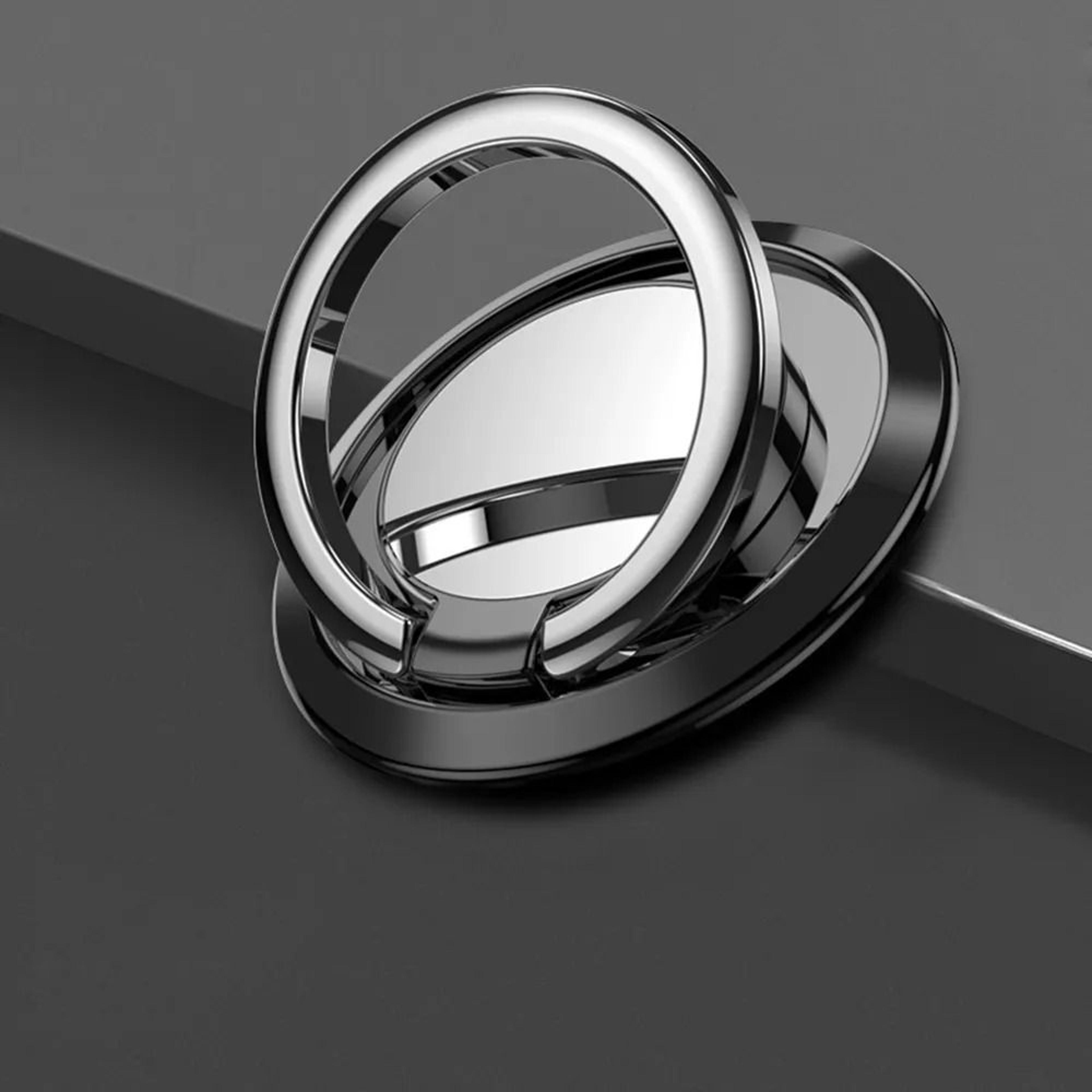 luxury metal phone ring holder 360 rotation magnetic car mount stand