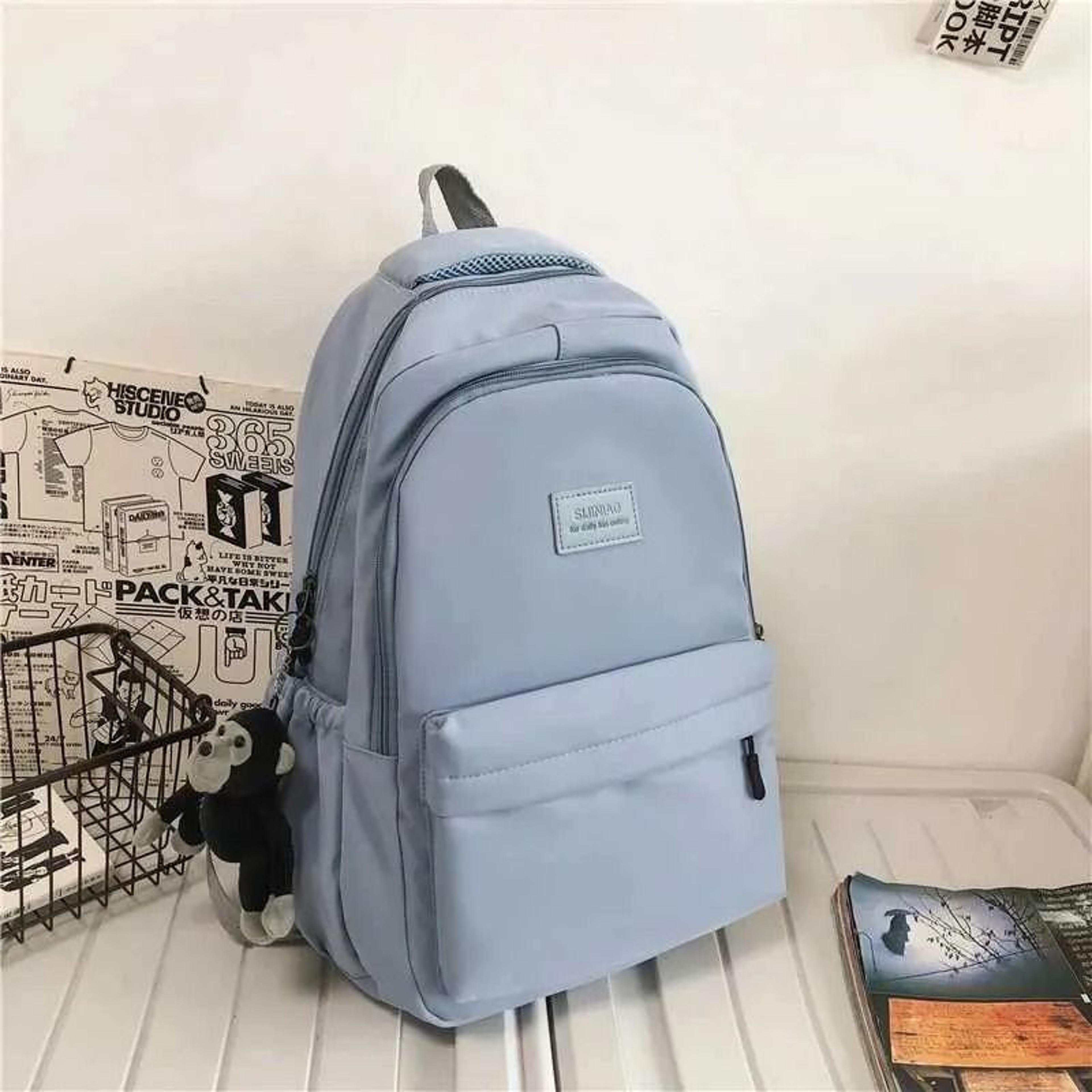 unisex multi pocket college backpack casual laptop school bag