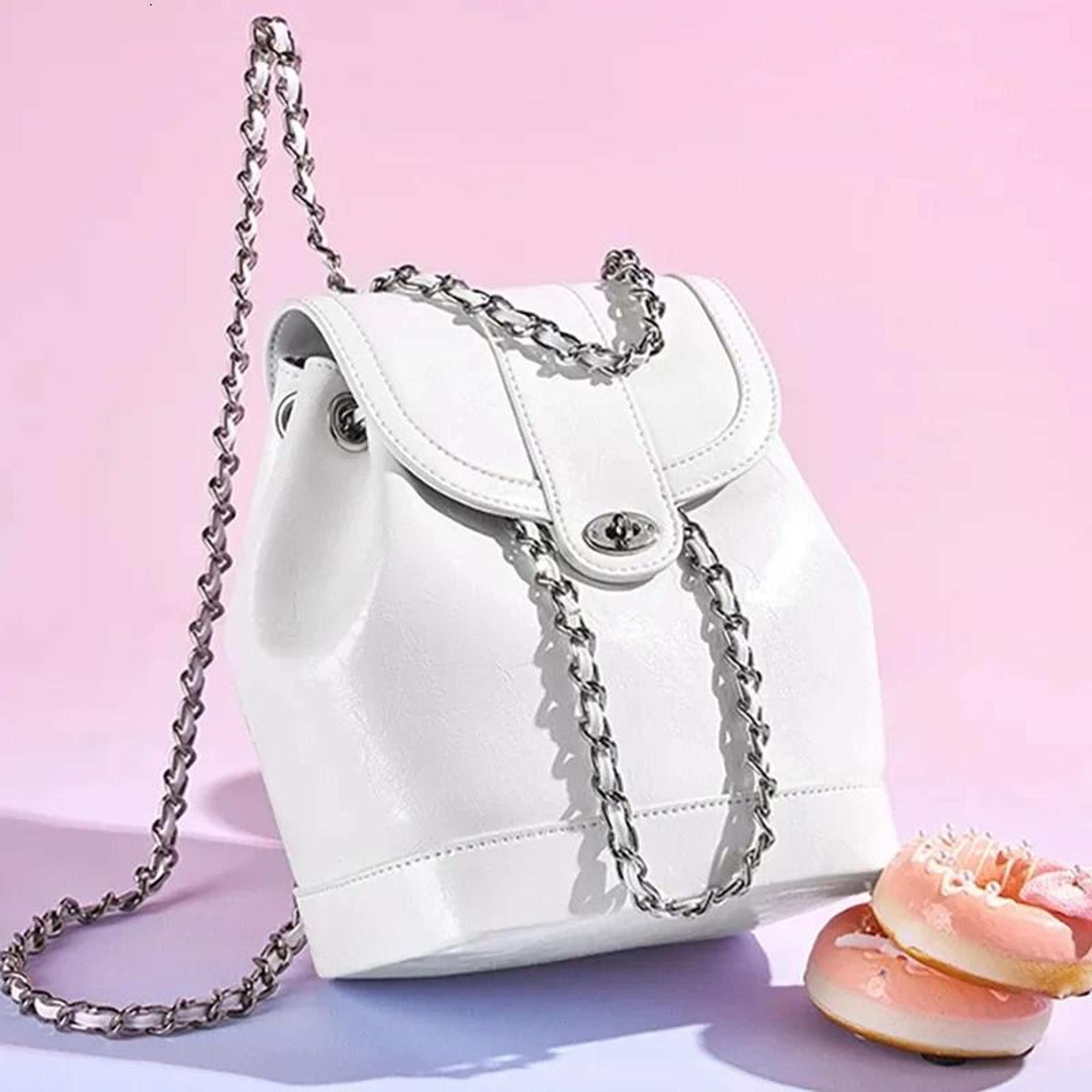 women chain backpack mini backpack purse lightweight daily bag