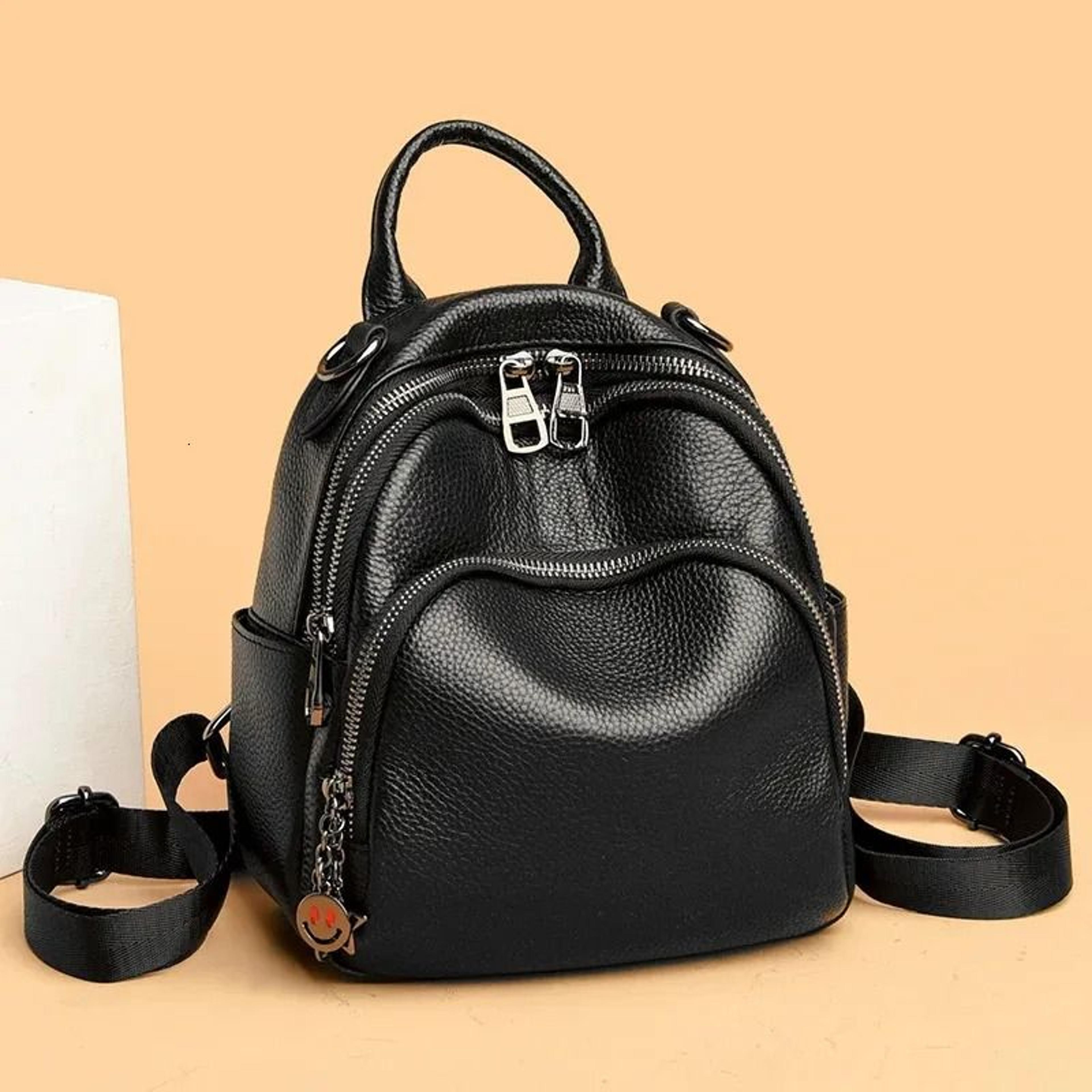 genuine leather women backpack fashion travel knapsack for ladies