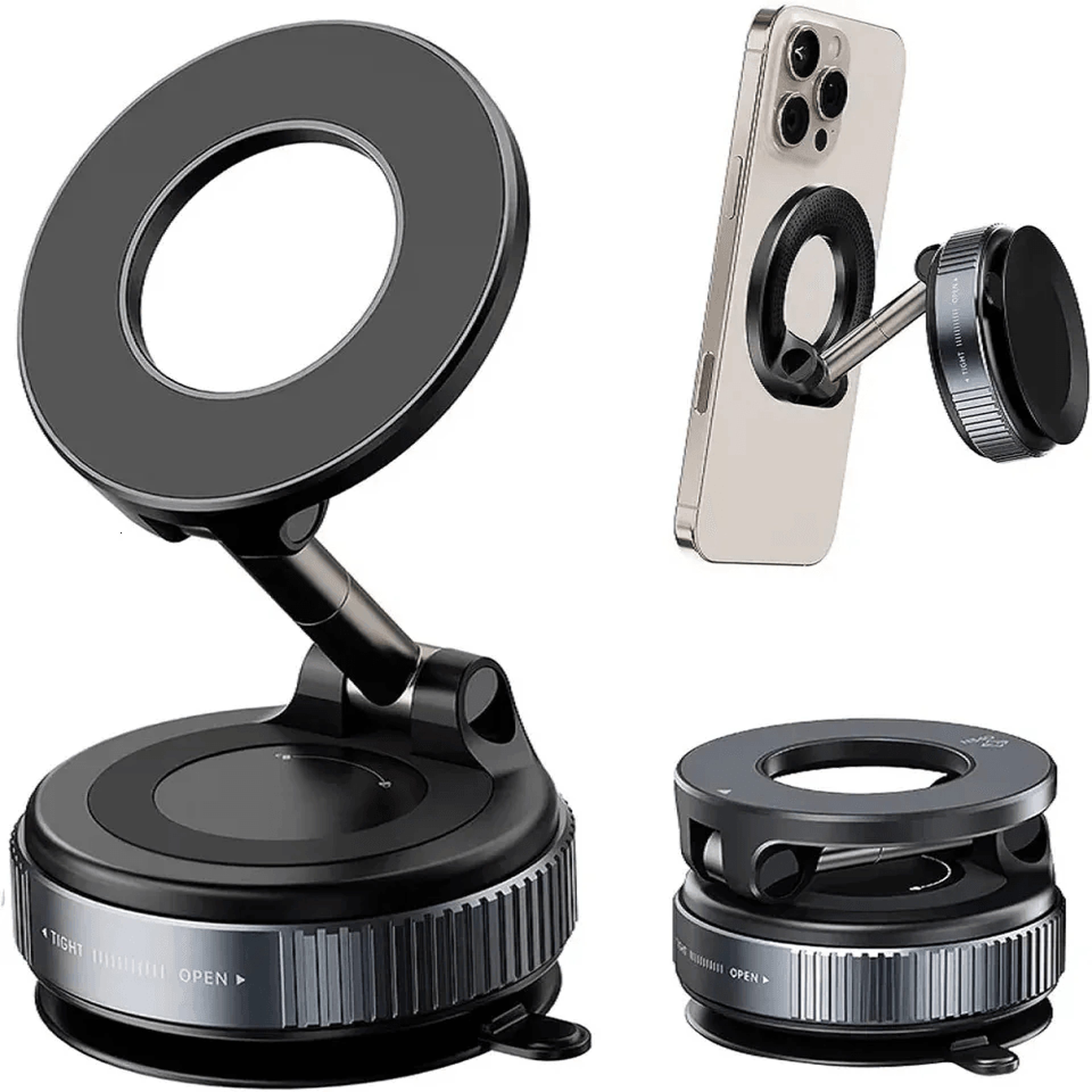 magnetic vacuum car mount phone holder universal gps stand