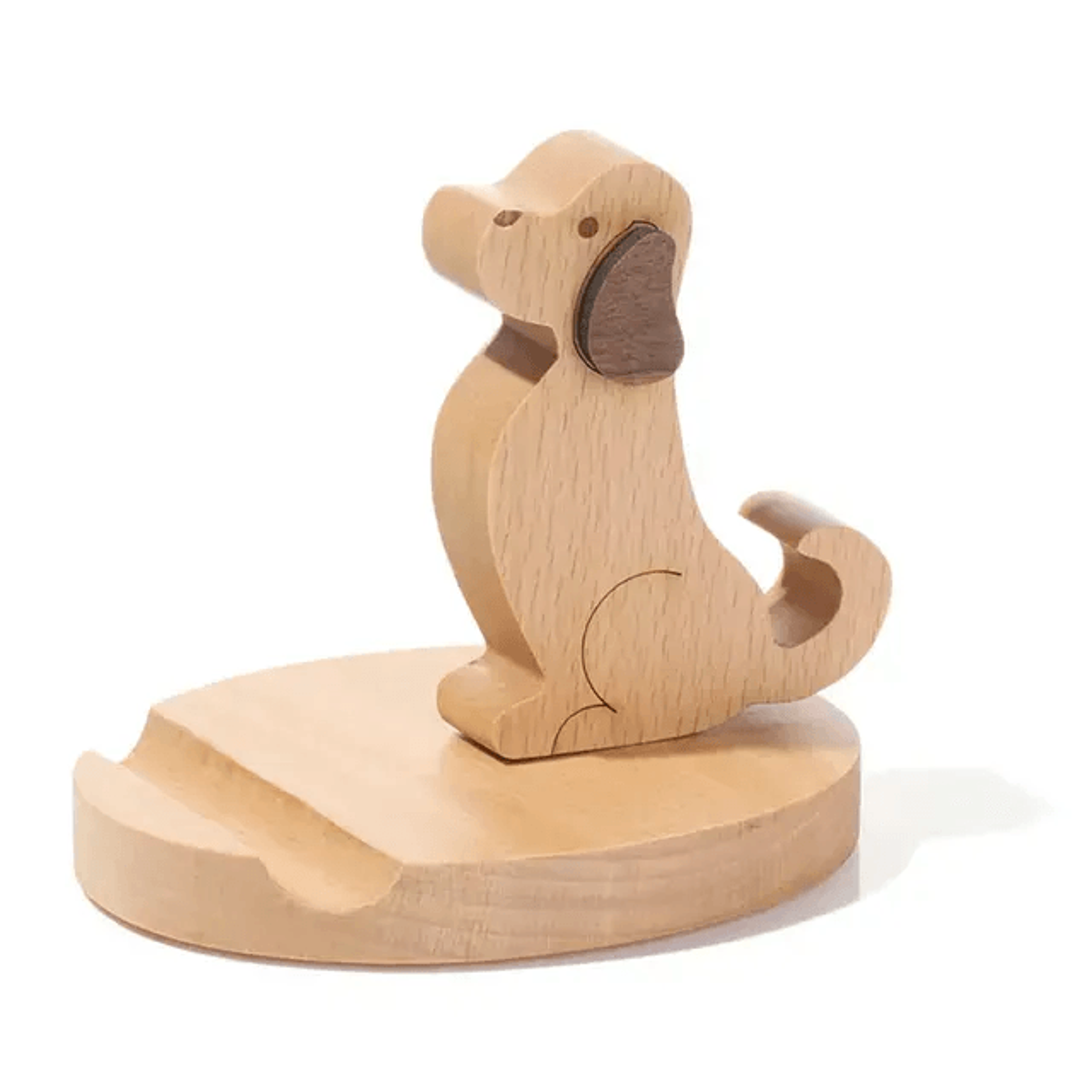 wooden animal phone holder deer dog elephant phone stand for desk home and car