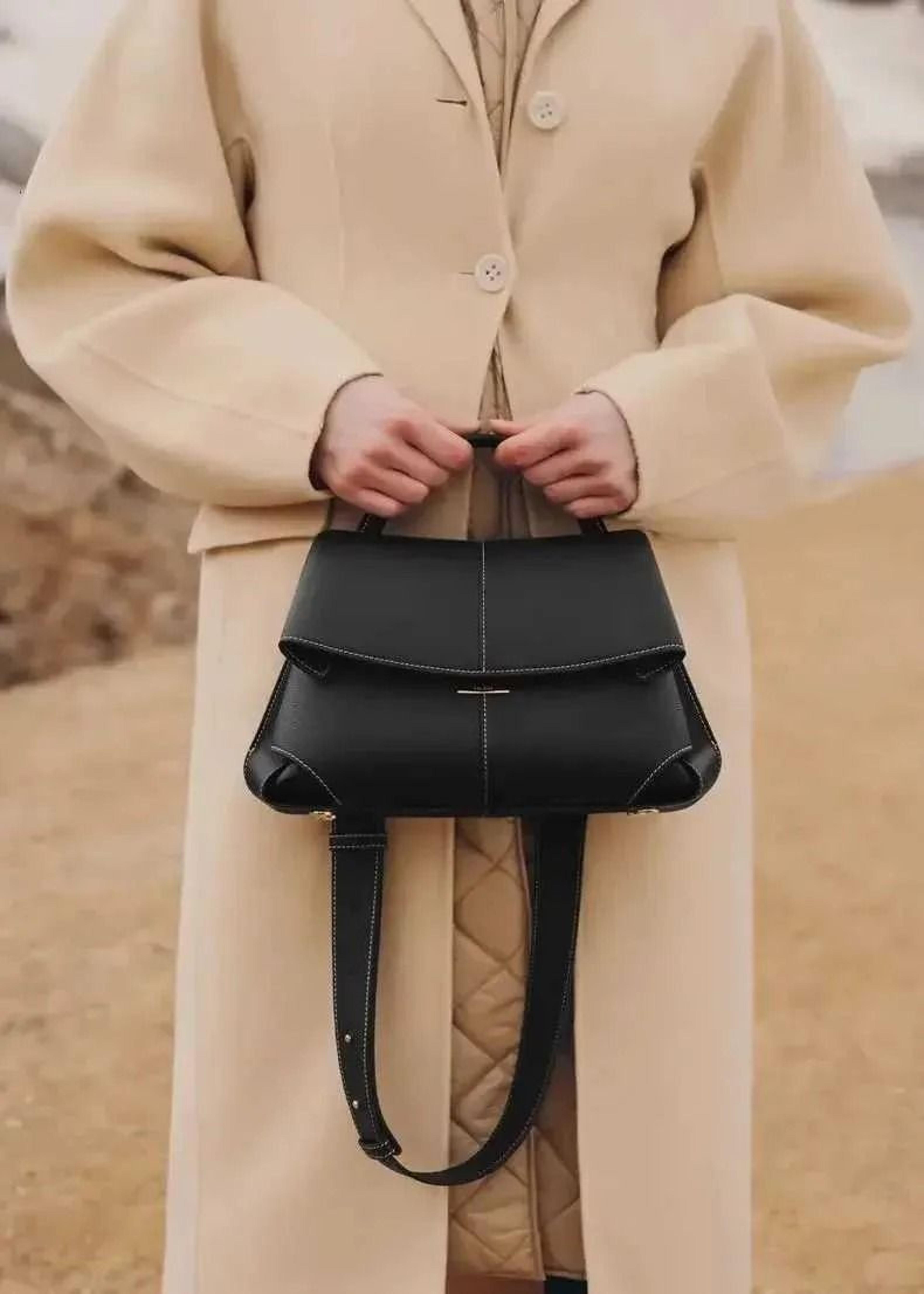 pleated leather womens handbag fashion shoulder bag elegant everyday purse
