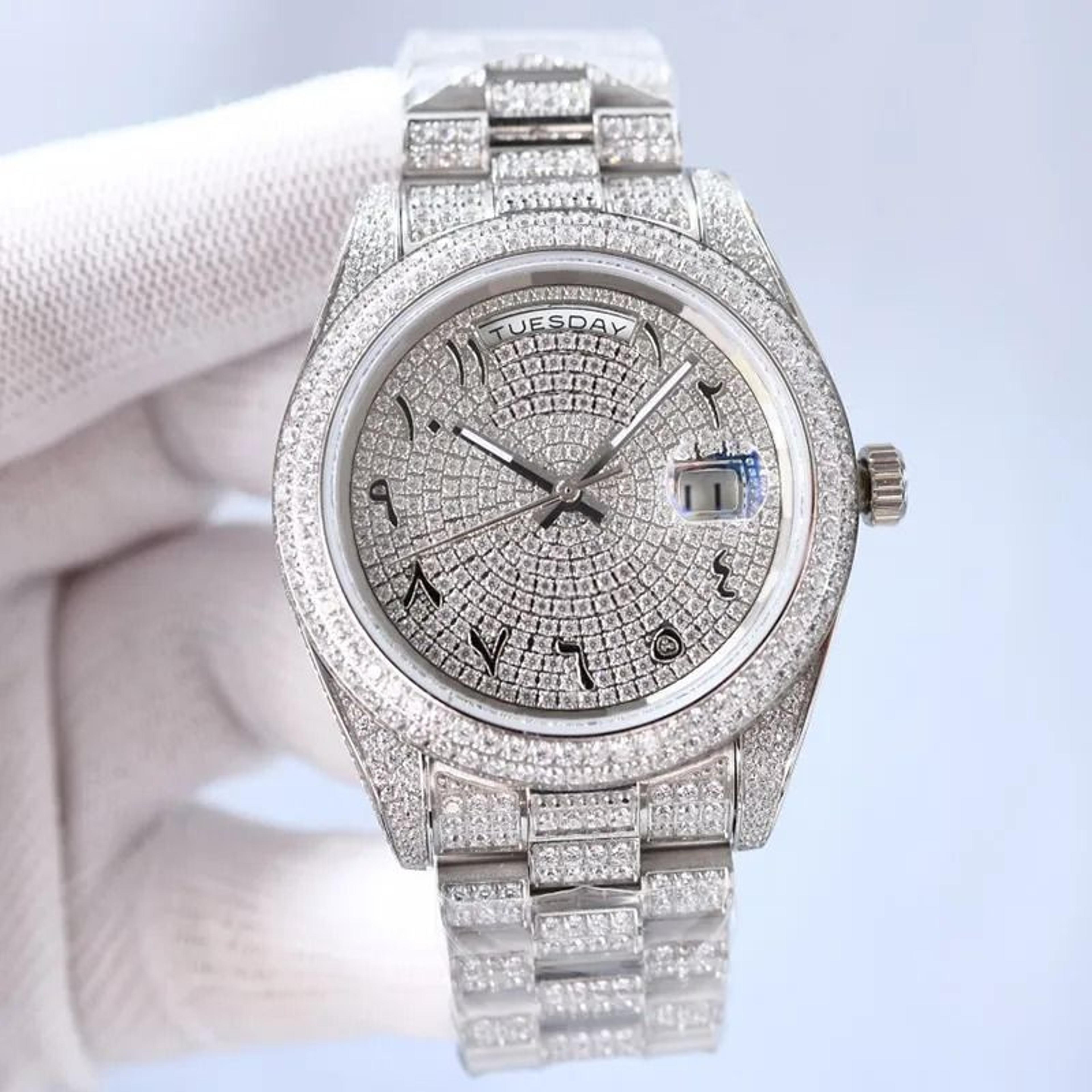 black diamond automatic mens watch sapphire crystal stainless steel waterproof