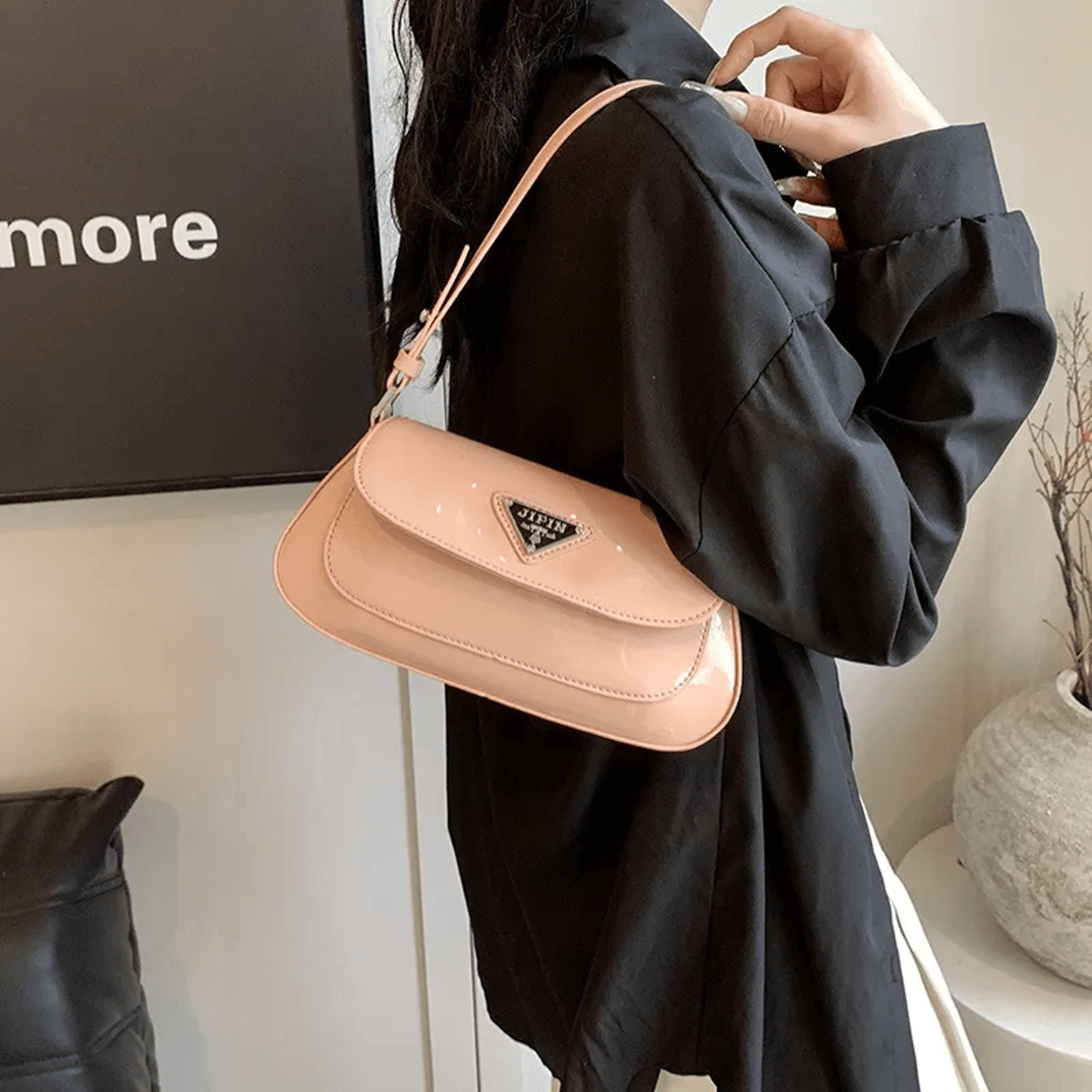 stylish glossy women shoulder bag crossbody purse for everyday fashion
