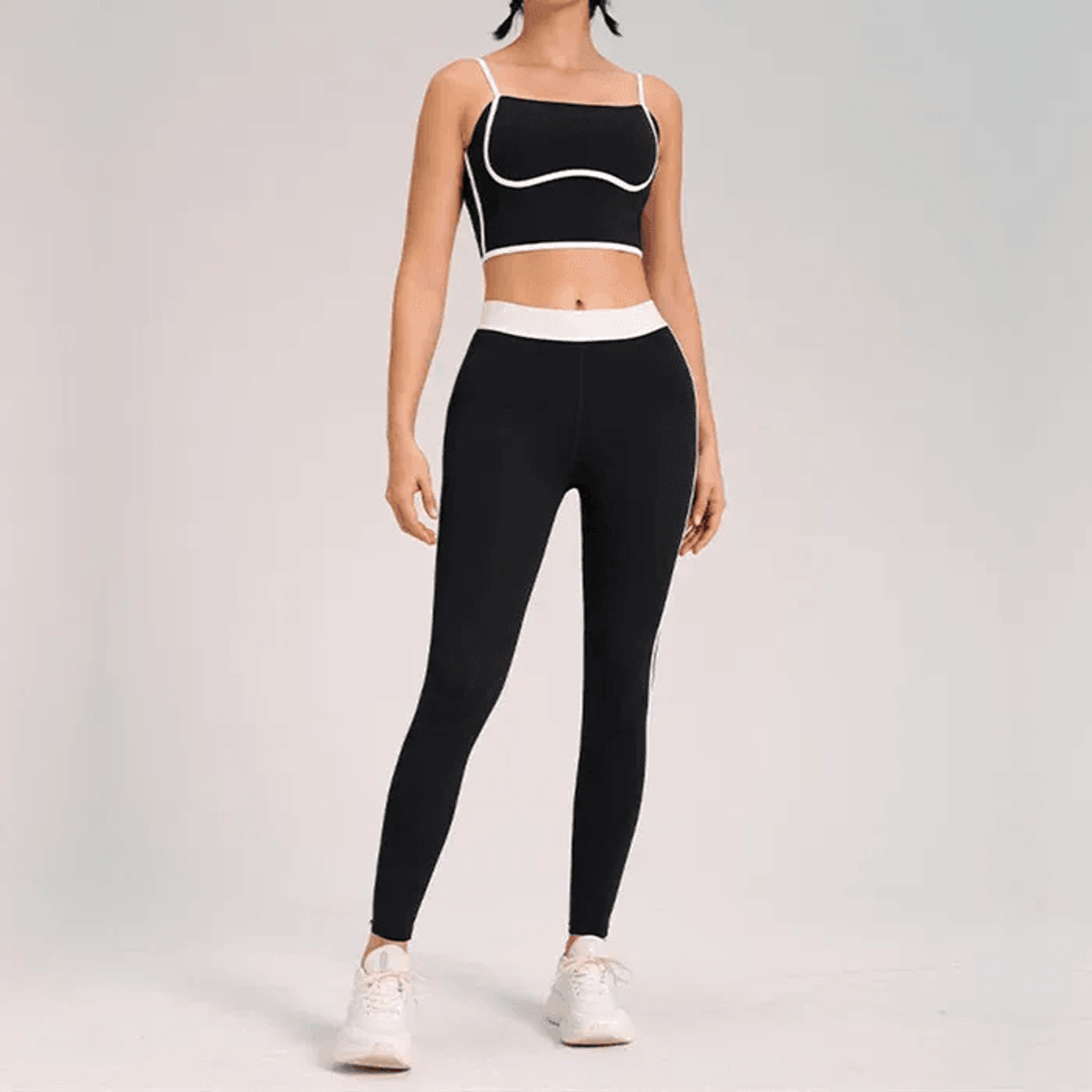 women yoga set sports bra high waist leggings activewear