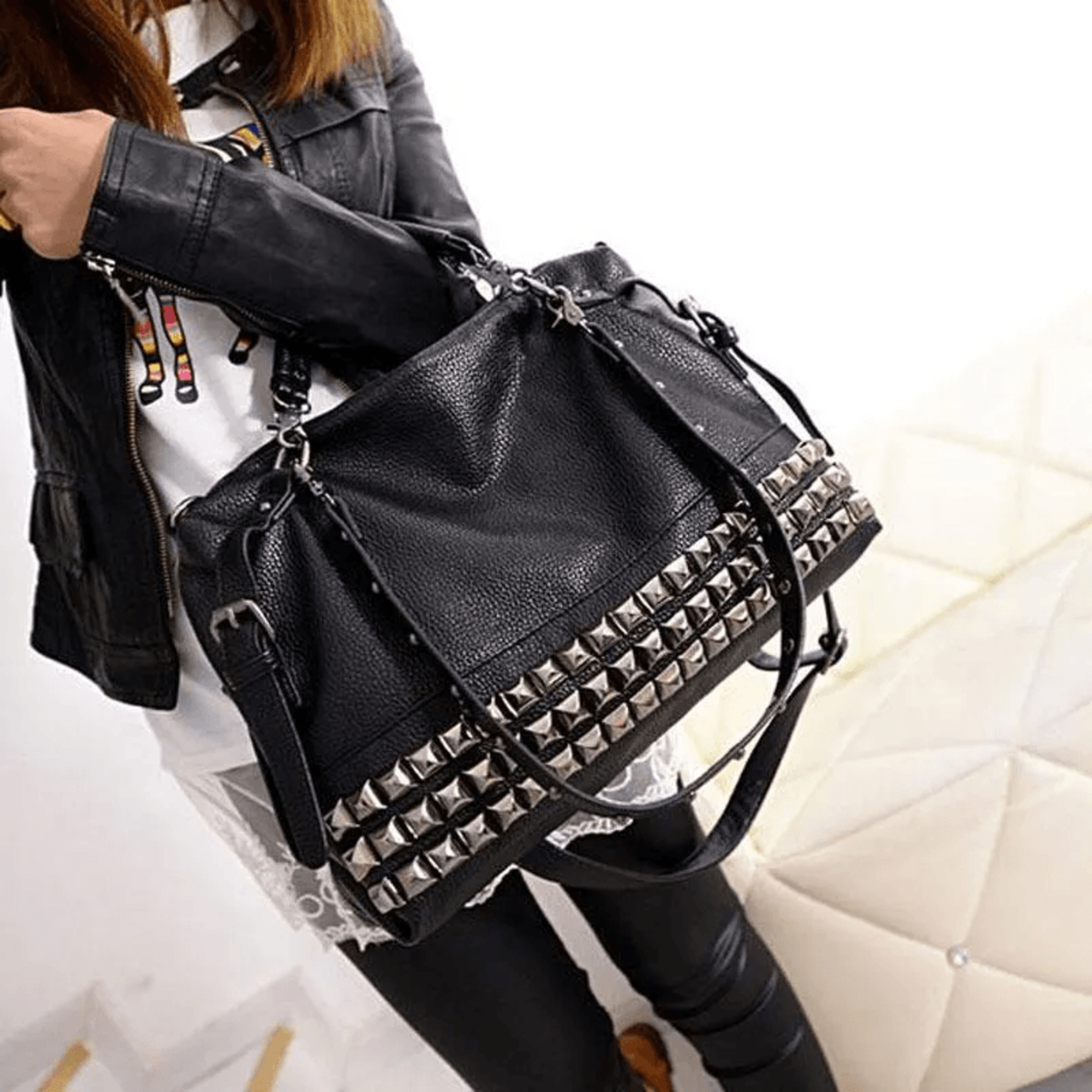 women pu leather handbag duffel bag shoulder messenger bag for everyday style
