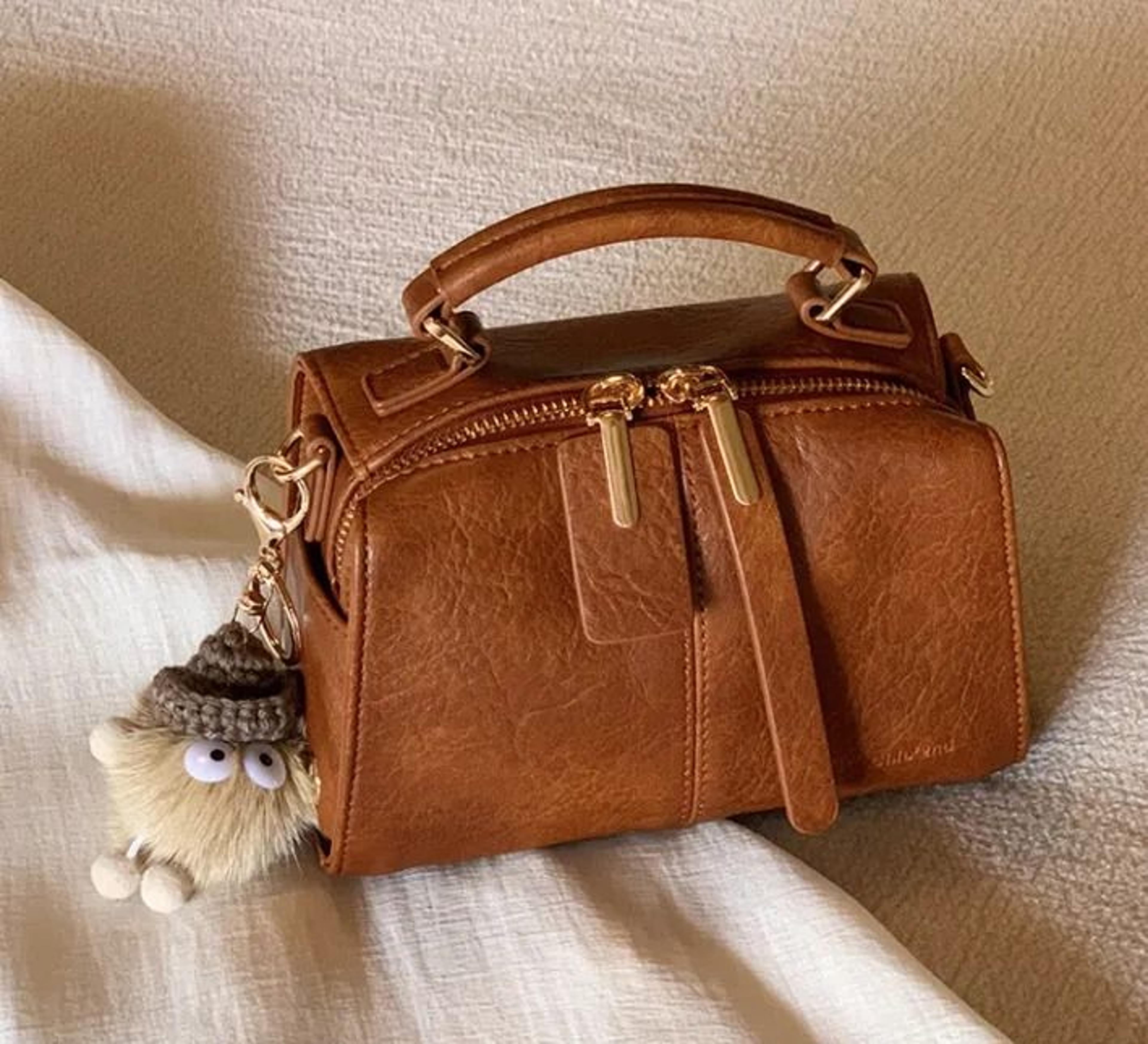 brown tote set for women shoulder handbag wallet