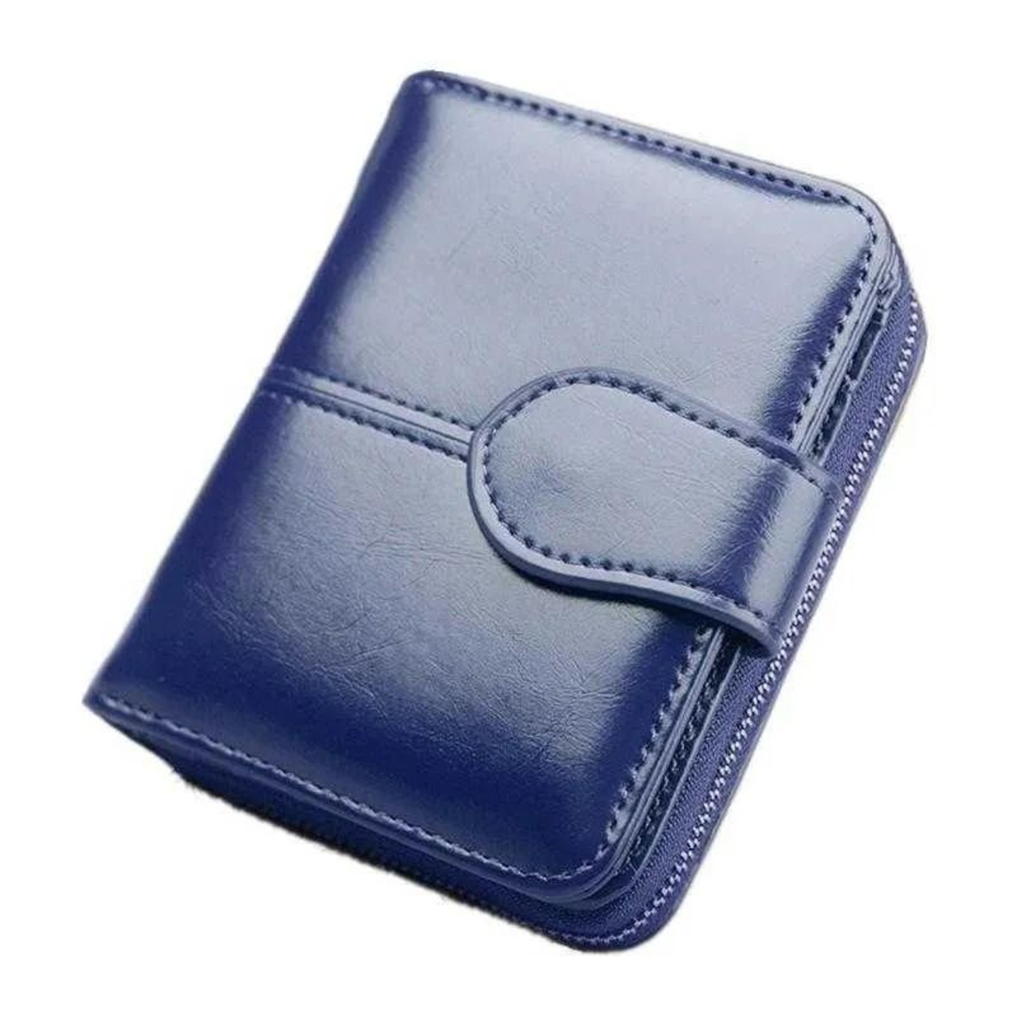 compact pu leather coin purse wallet zipper passport holder for men