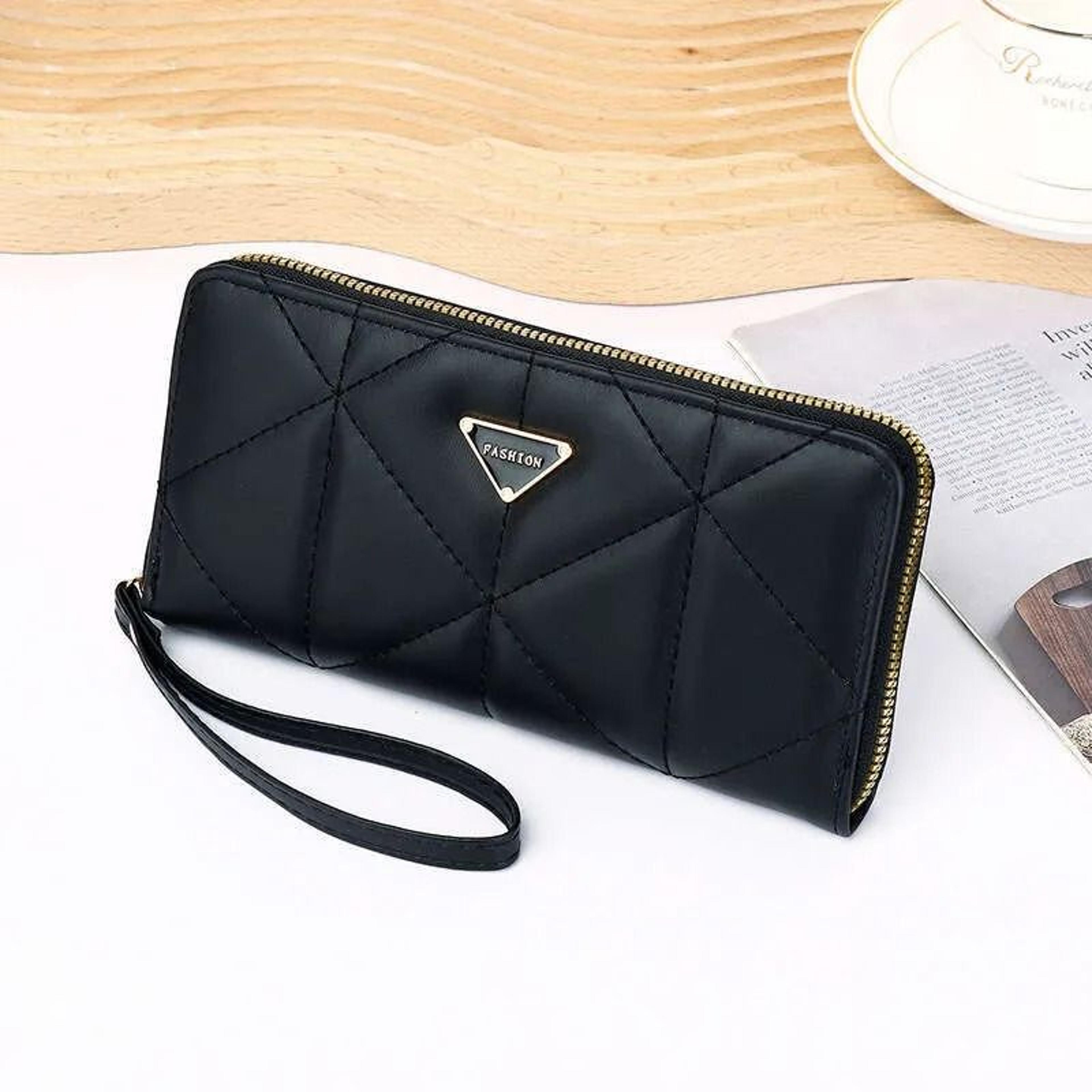 diamond pattern long wallet for women large capacity phone purse and card holder