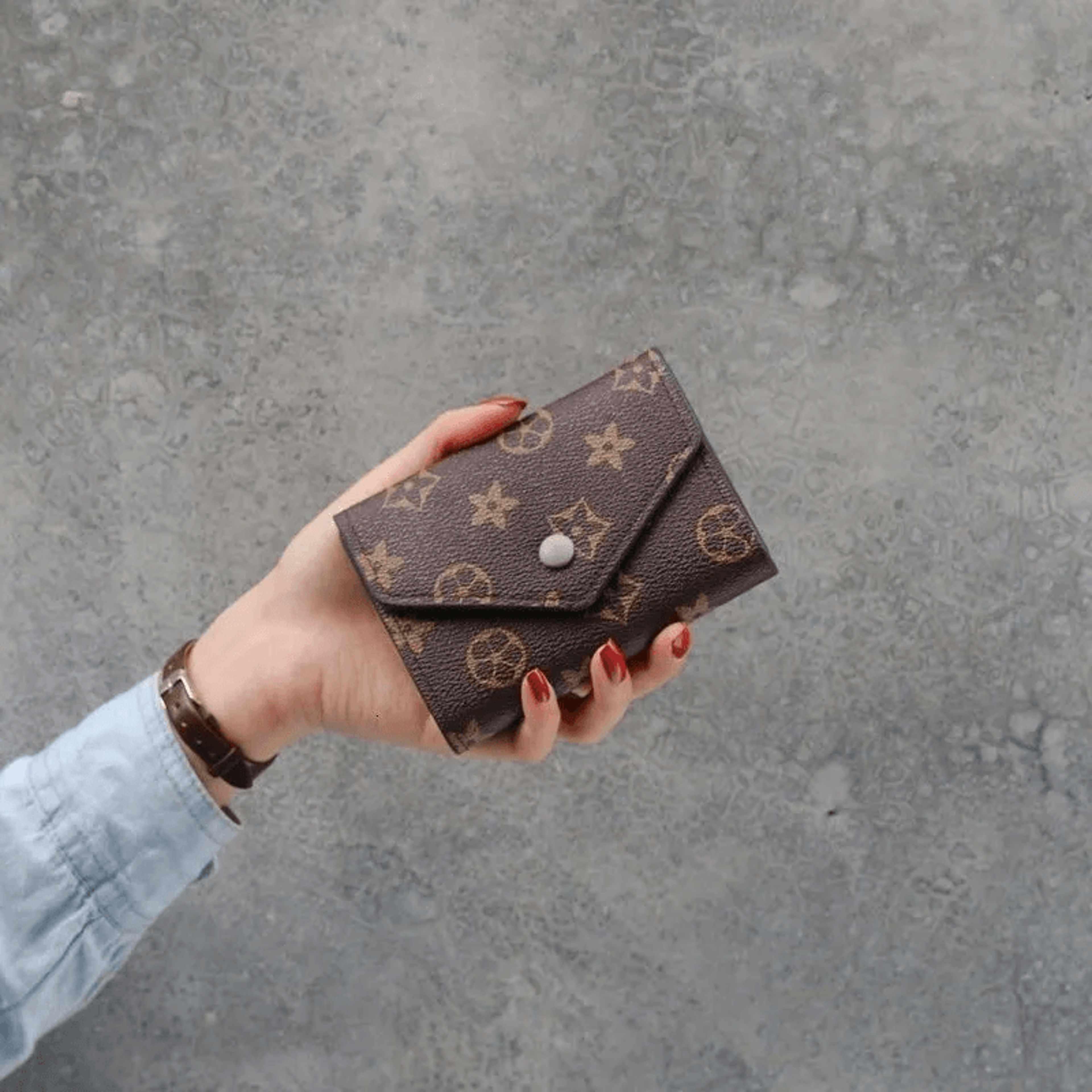 luxury unisex canvas wallet with multiple card slots and id window