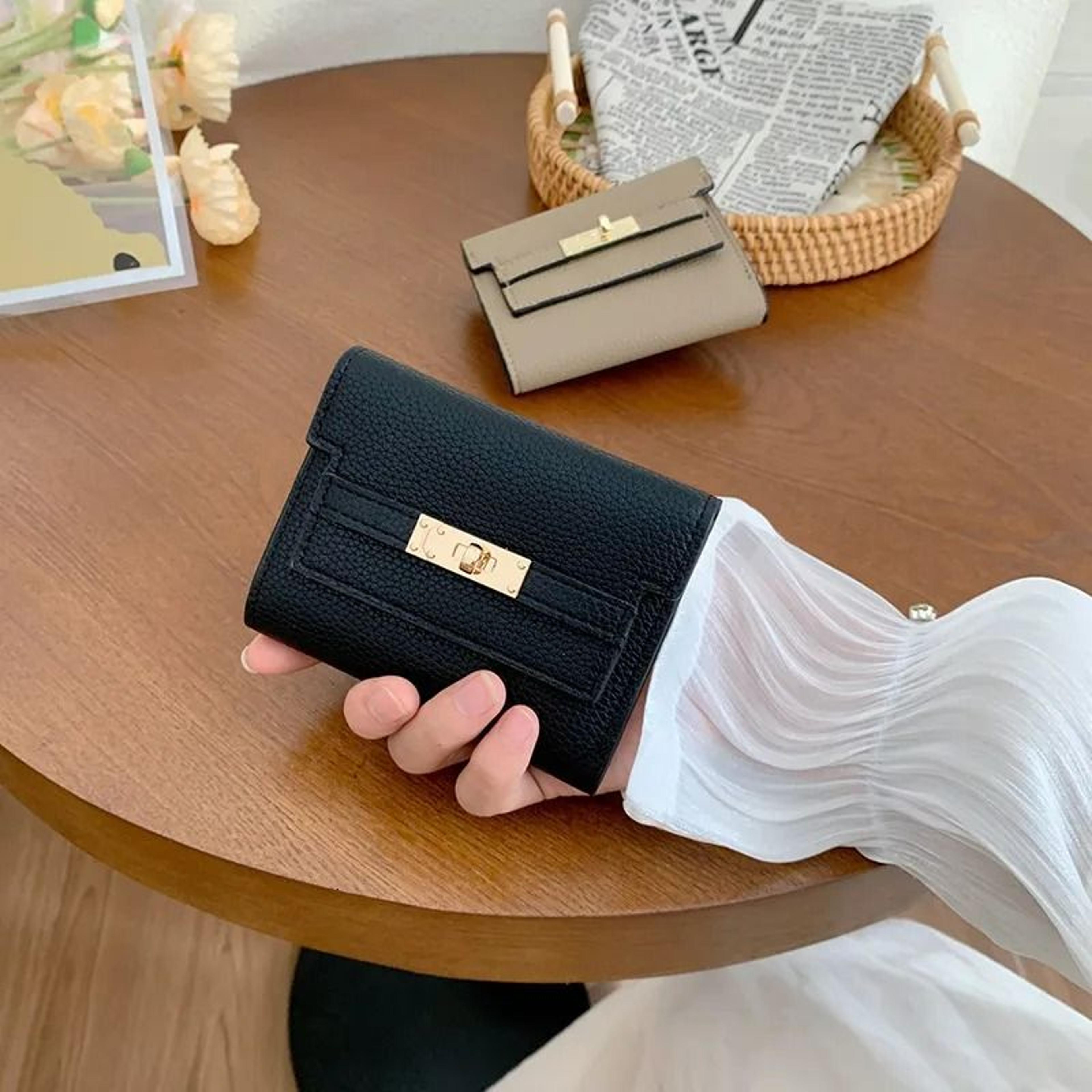 women canvas folding wallet compact passport holder