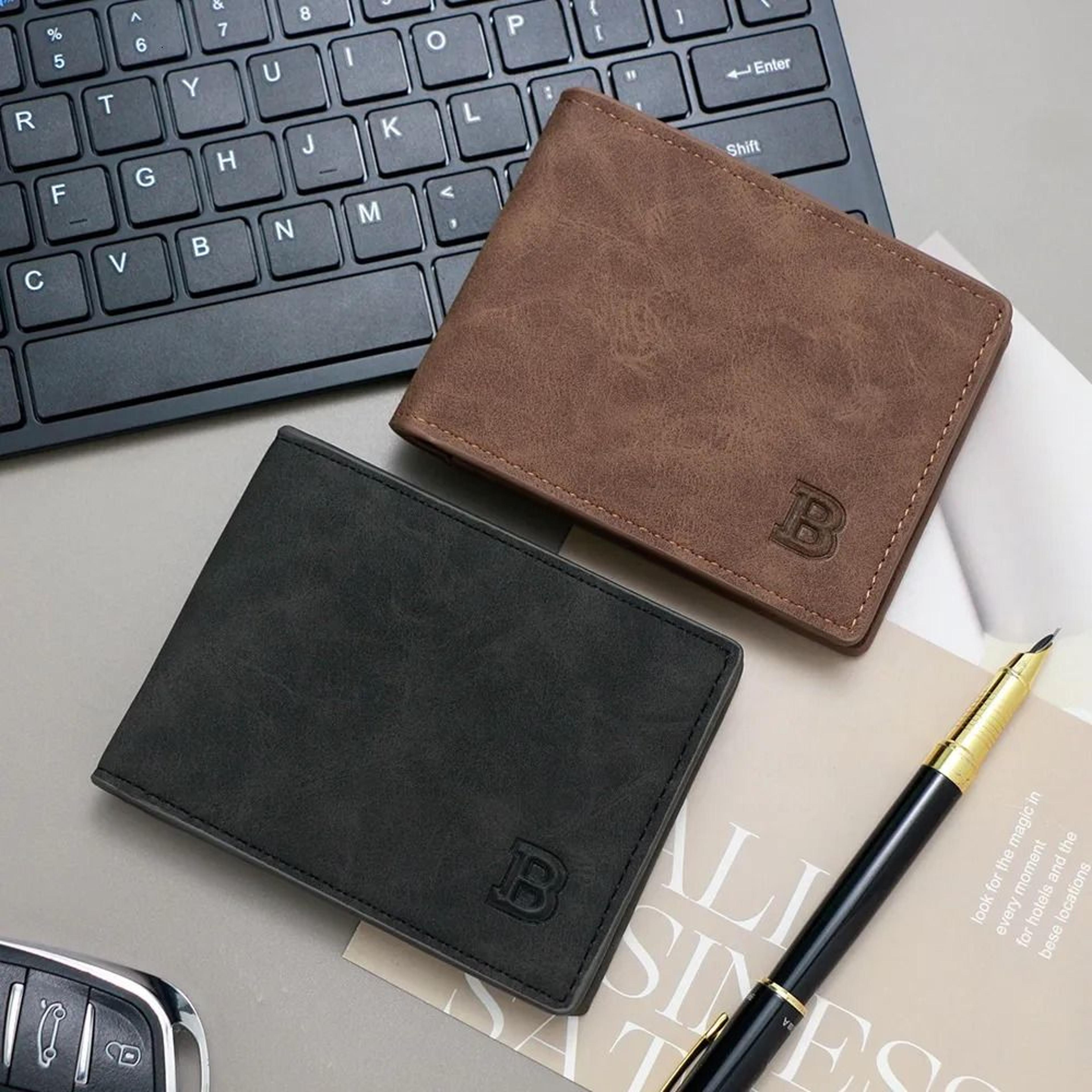 retro dollar pattern mens wallet small coin purse horizontal matte feel billfold