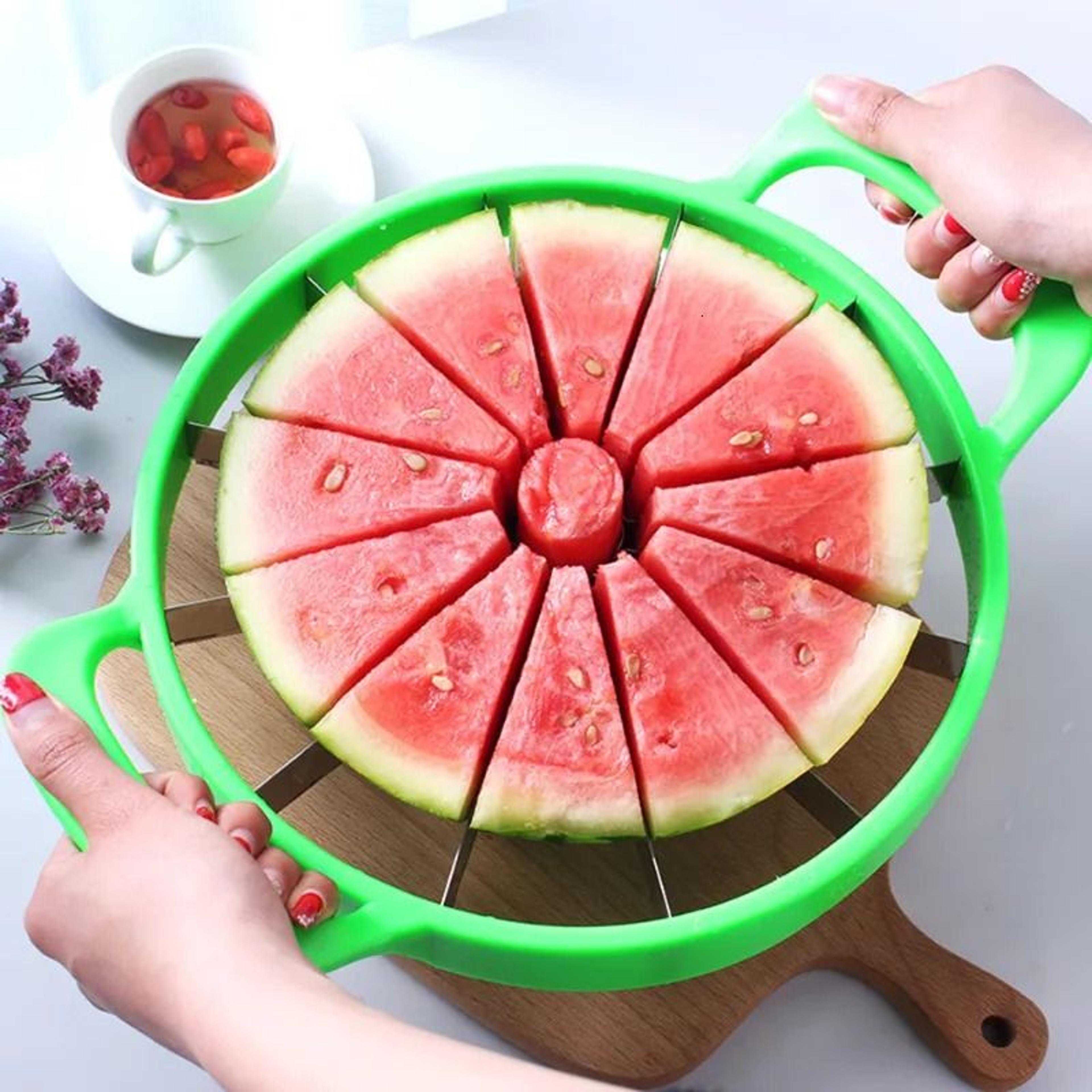 watermelon slicer stainless steel fruit cutter melon divider kitchen gadget