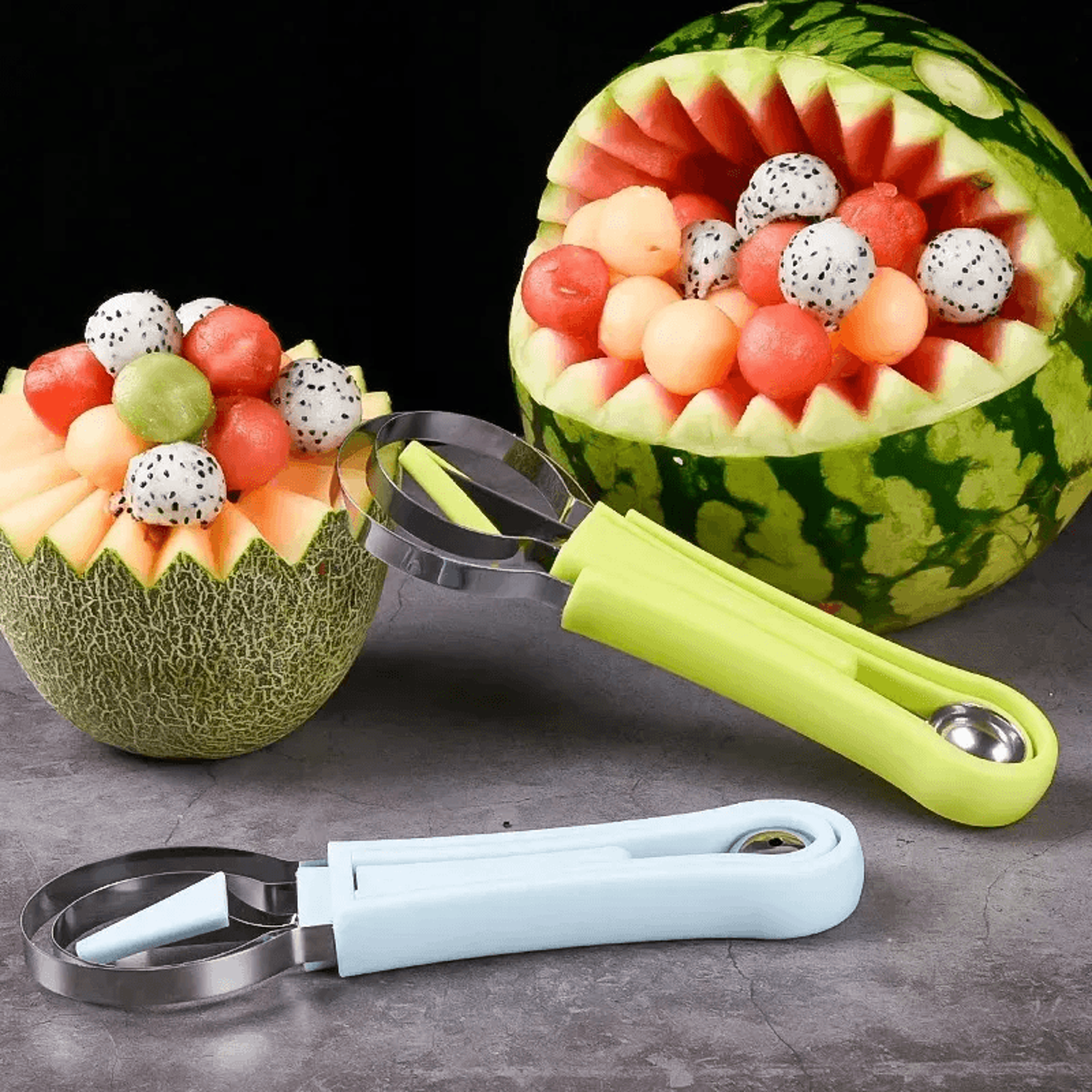 watermelon cutter fruit fork slicer