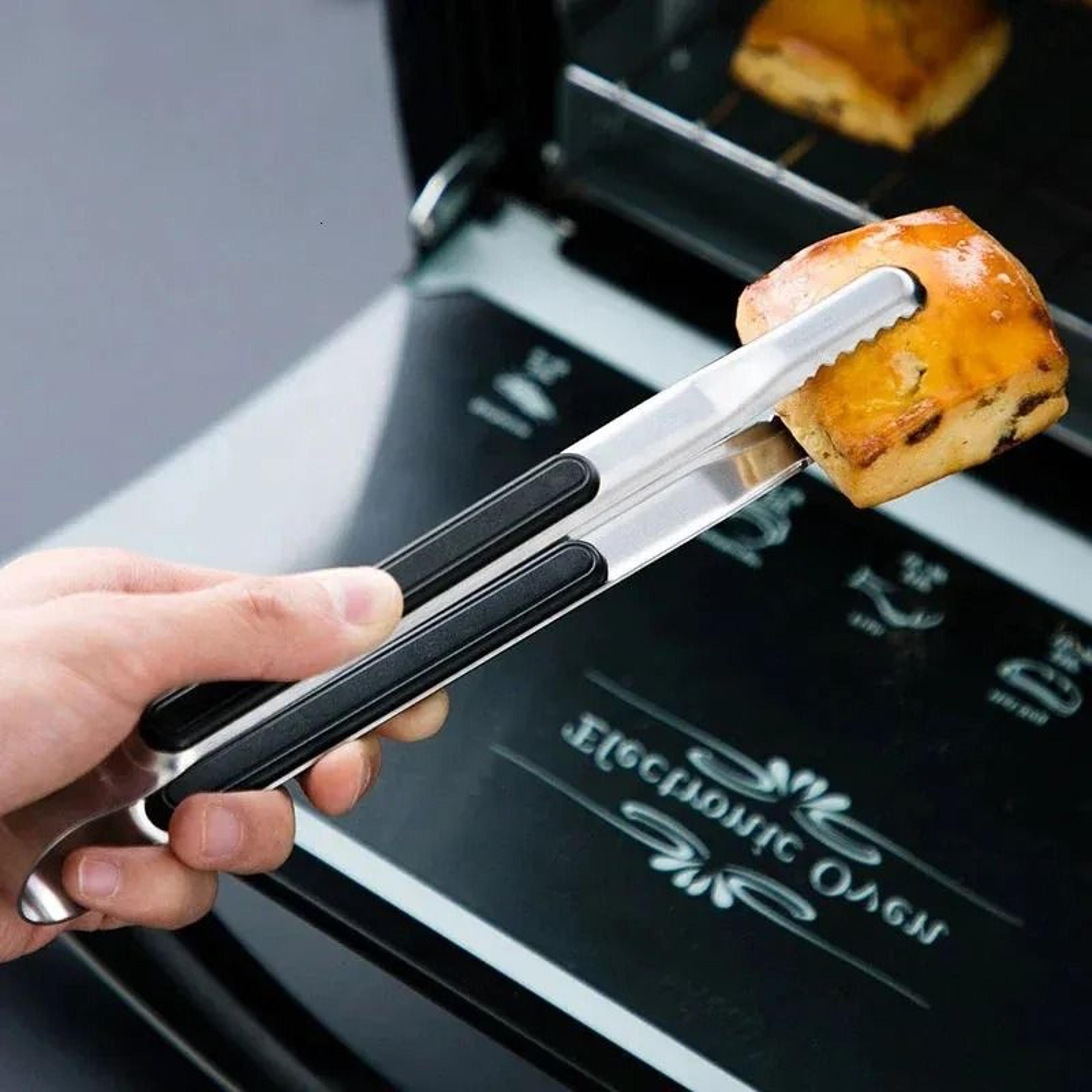 stainless steel bbq kitchen tongs for meat salad and ice