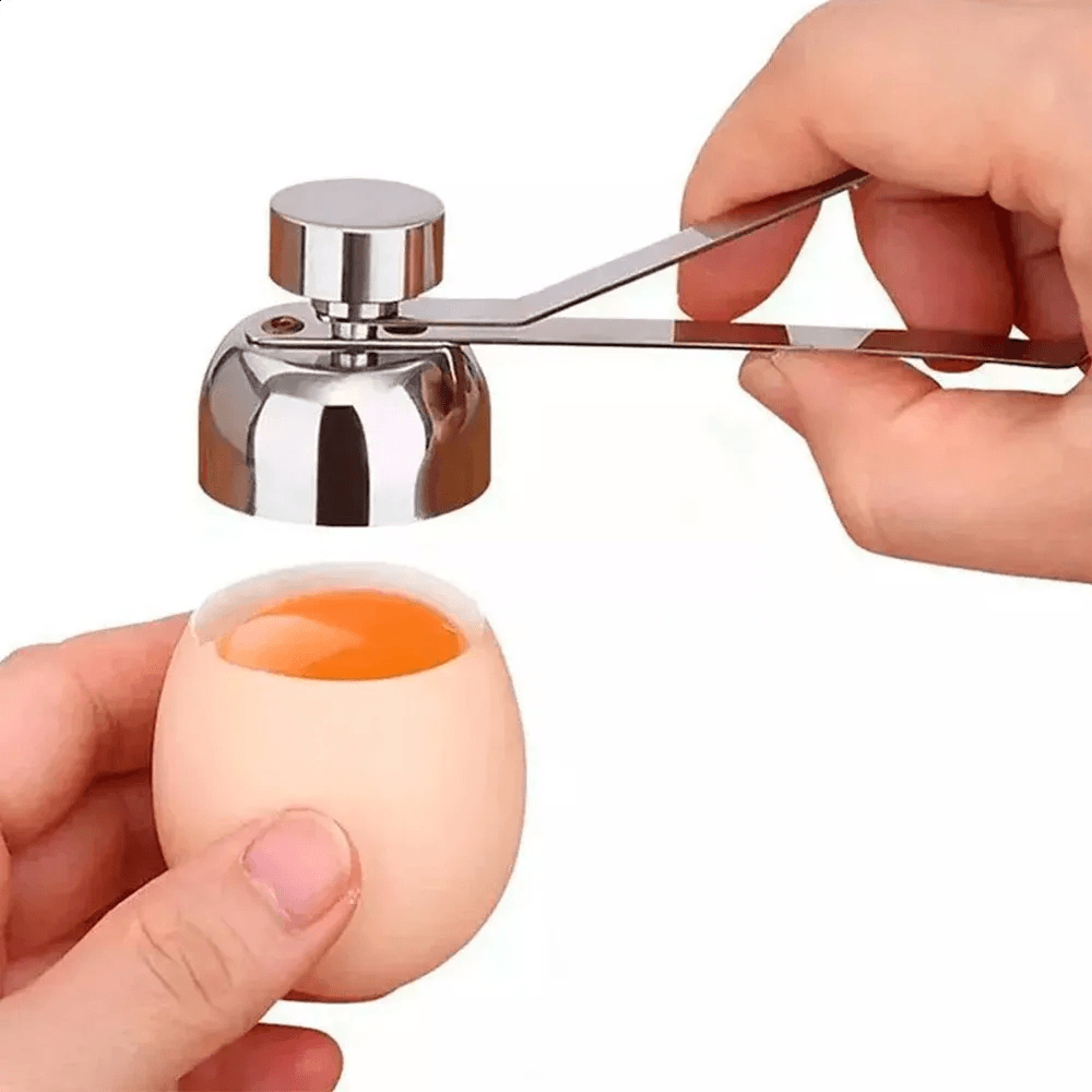stainless steel egg topper cutter boiled egg shell opener kitchen tool