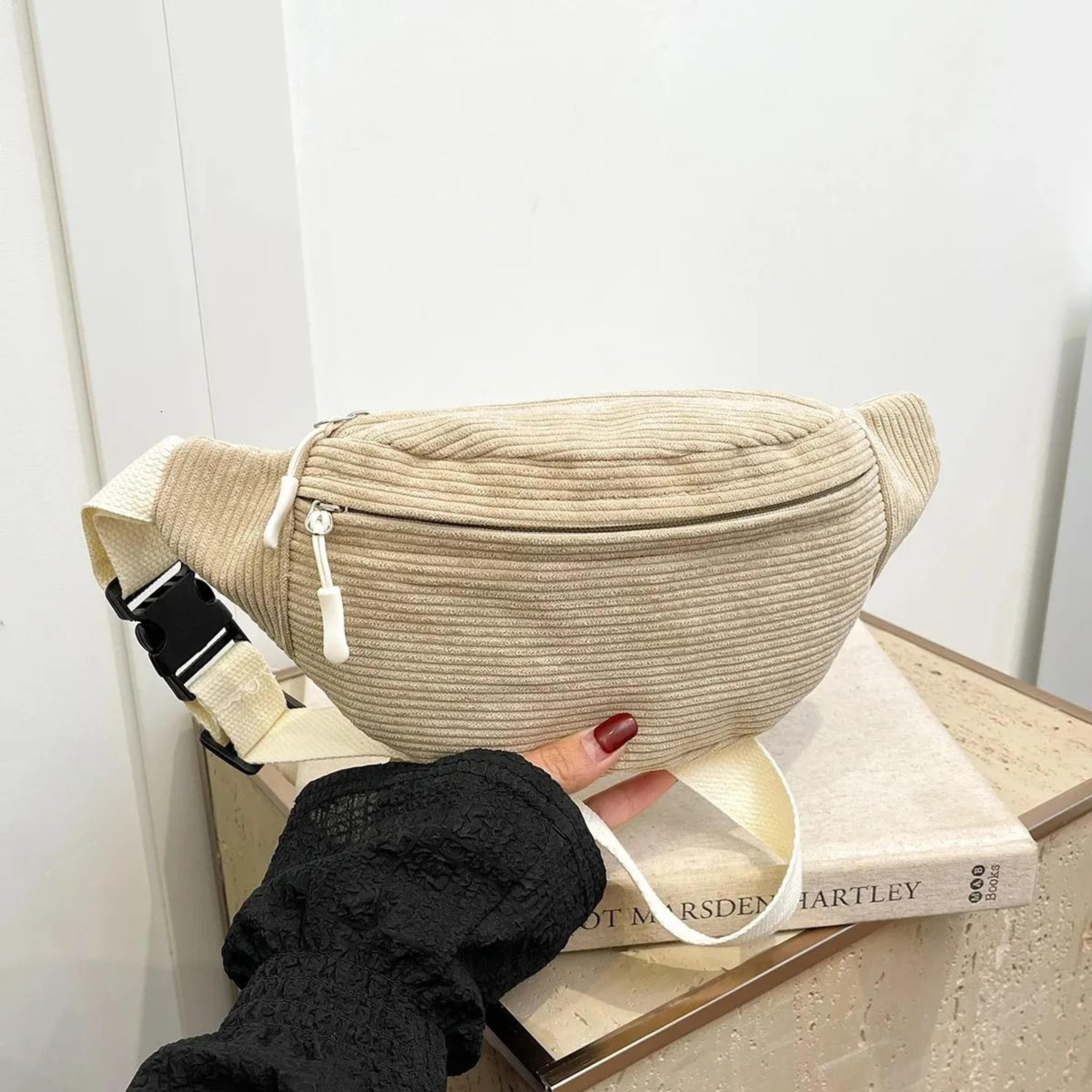 corduroy fanny pack crossbody waist bag for casual street style