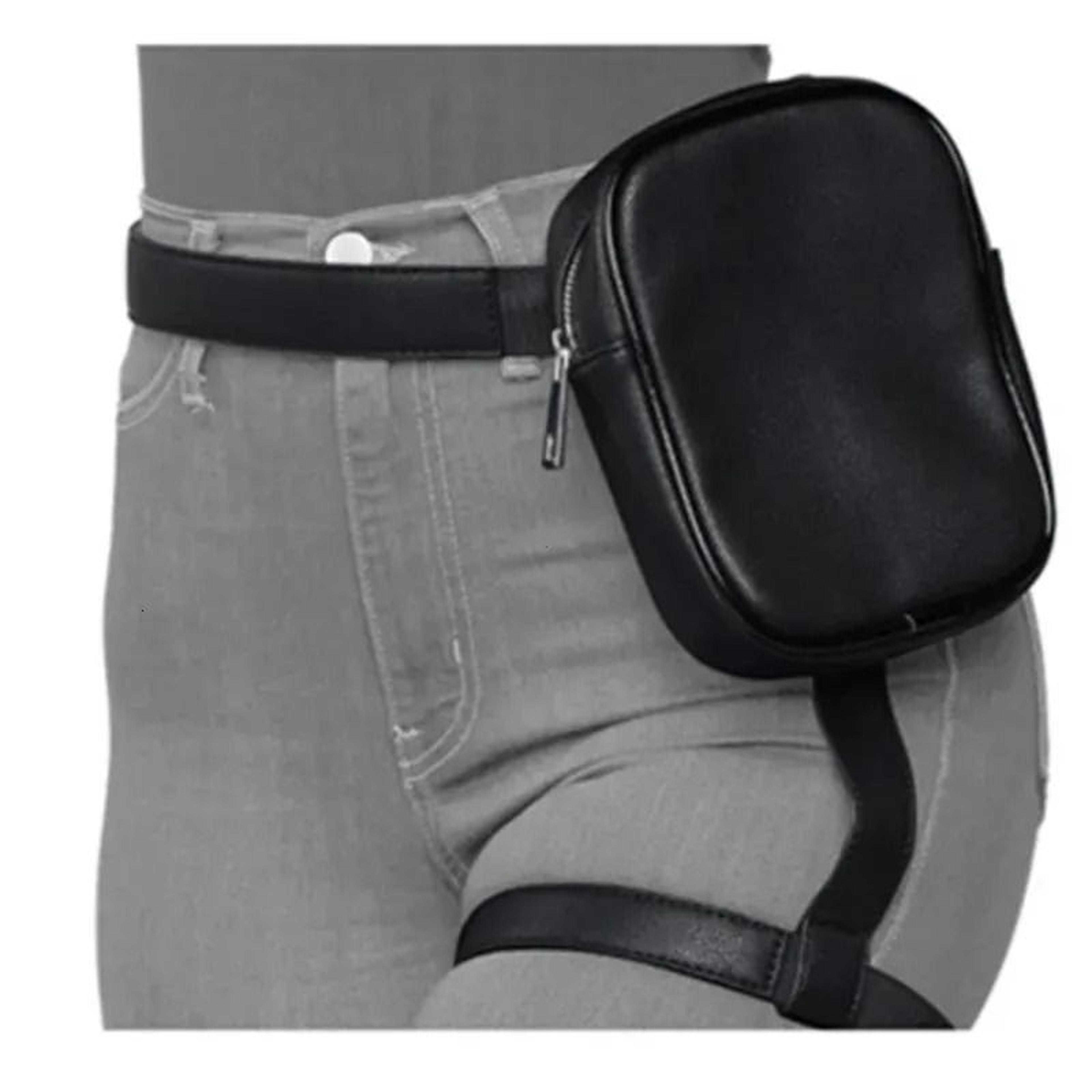 women leather waist leg bag motorcycle thigh fanny pack for outdoor travel