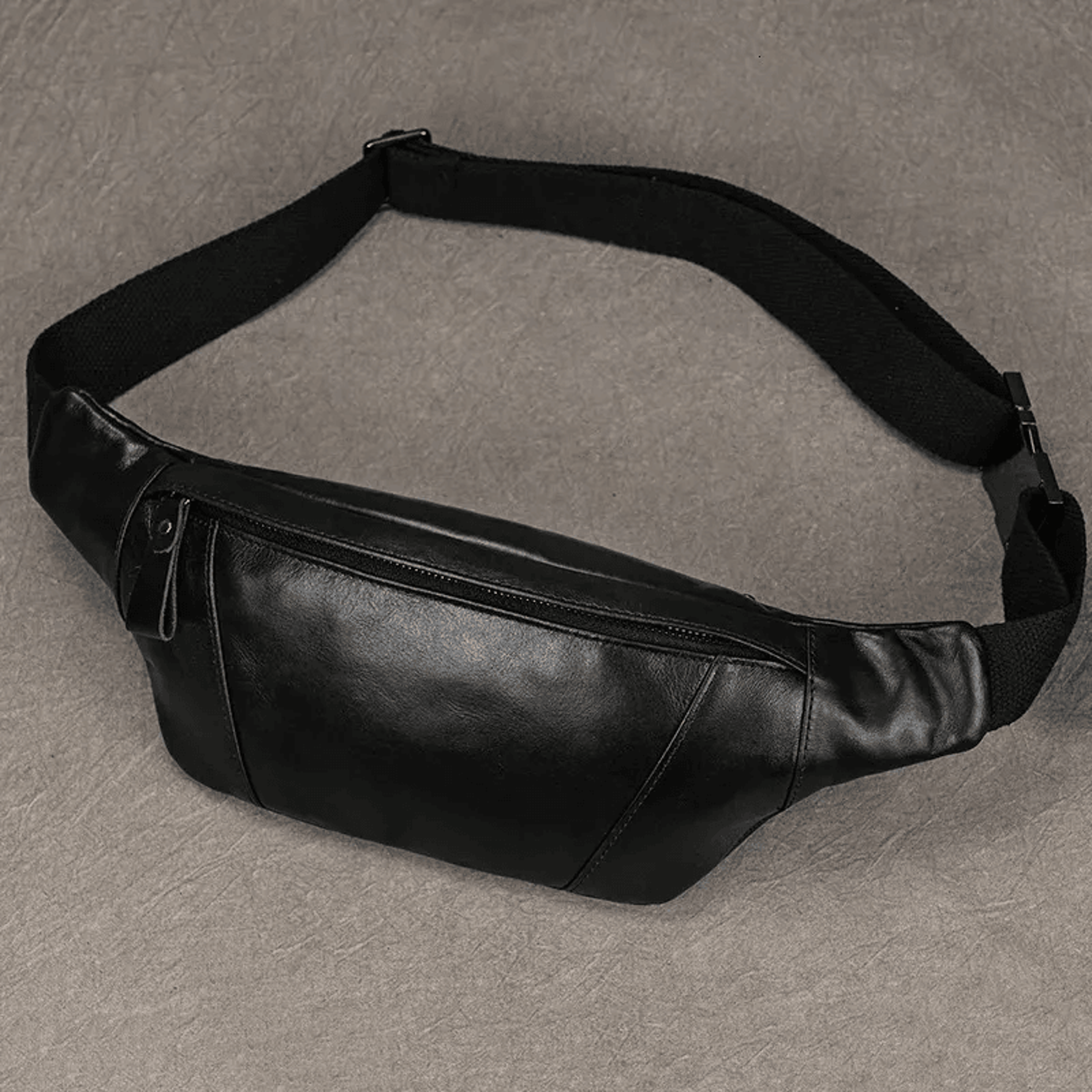 mens leather waist bag retro crazy horse leather belt pouch for outdoor everyday carry