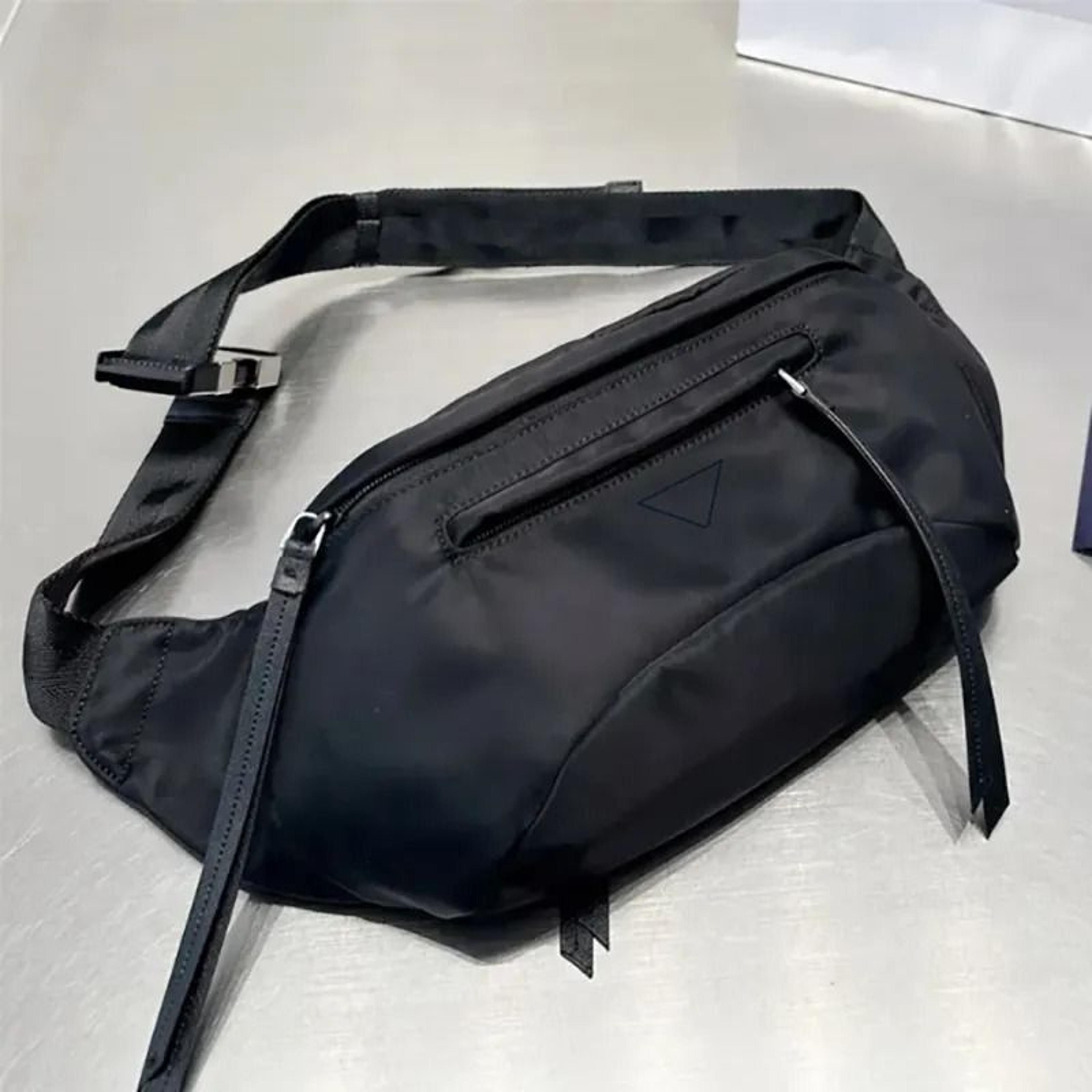 unisex nylon waist bag crossbody fanny pack with zipper