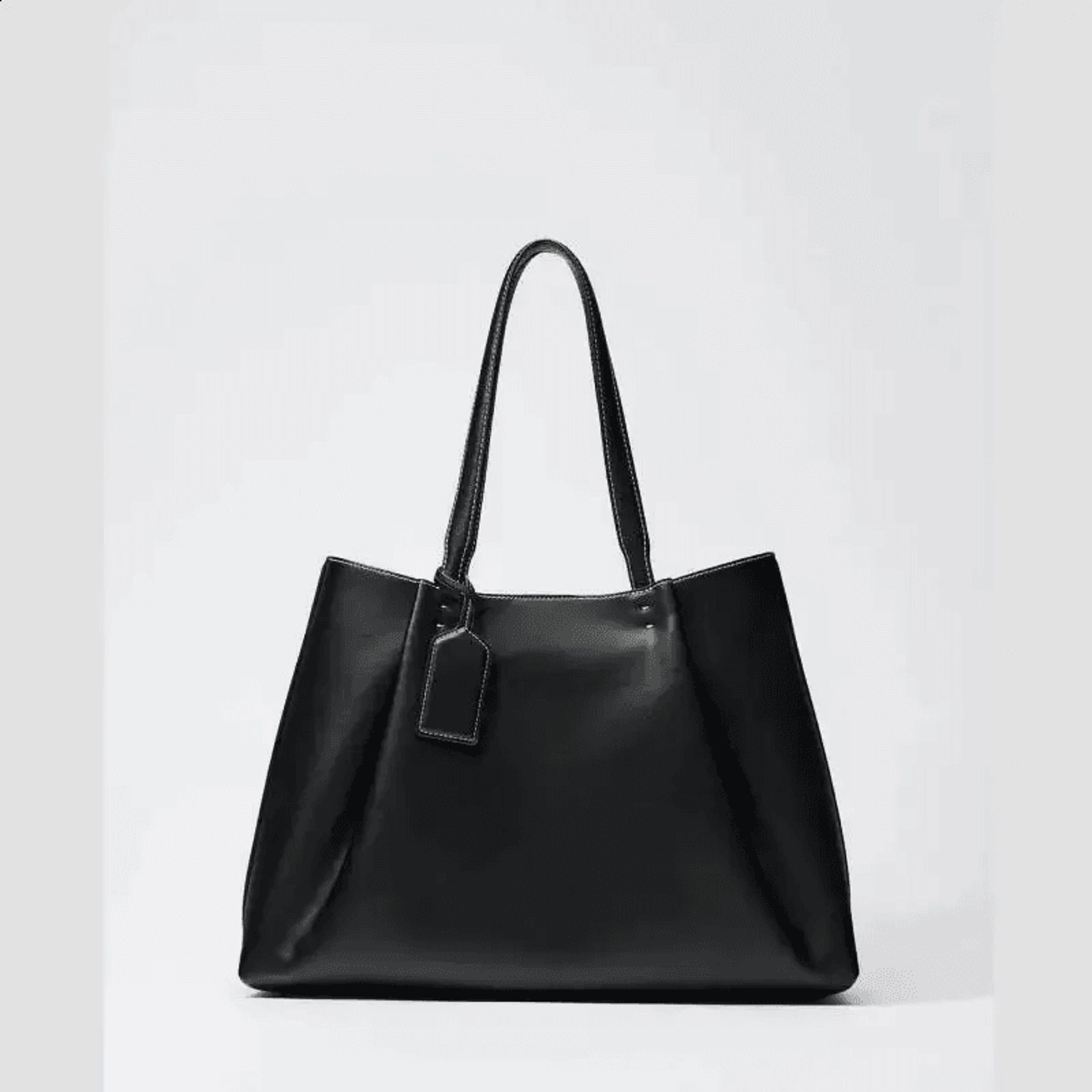 clip womens tote bag stylish solid color top handle shoulder handbag