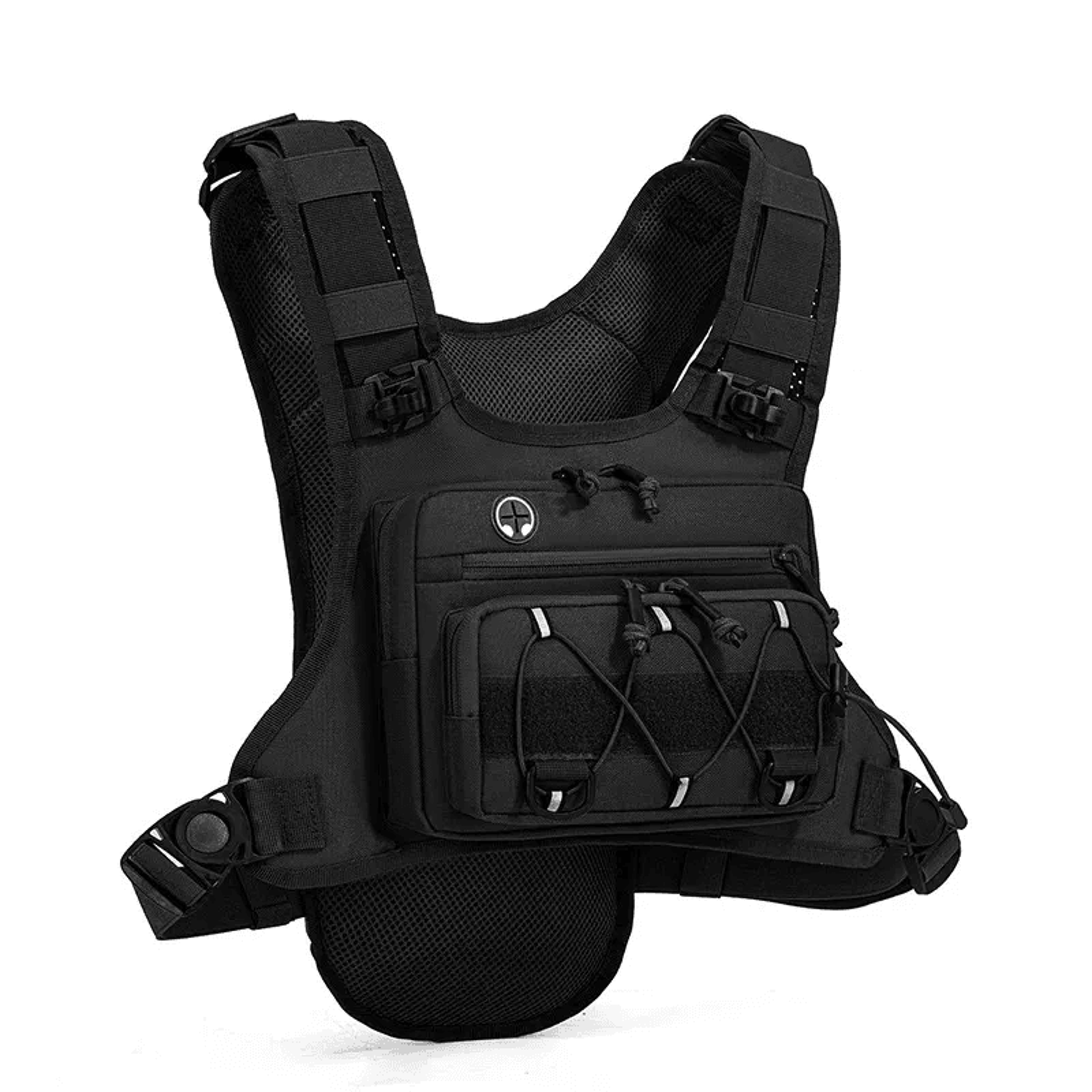reflective tactical chest rig hydration vest running chest pack for men