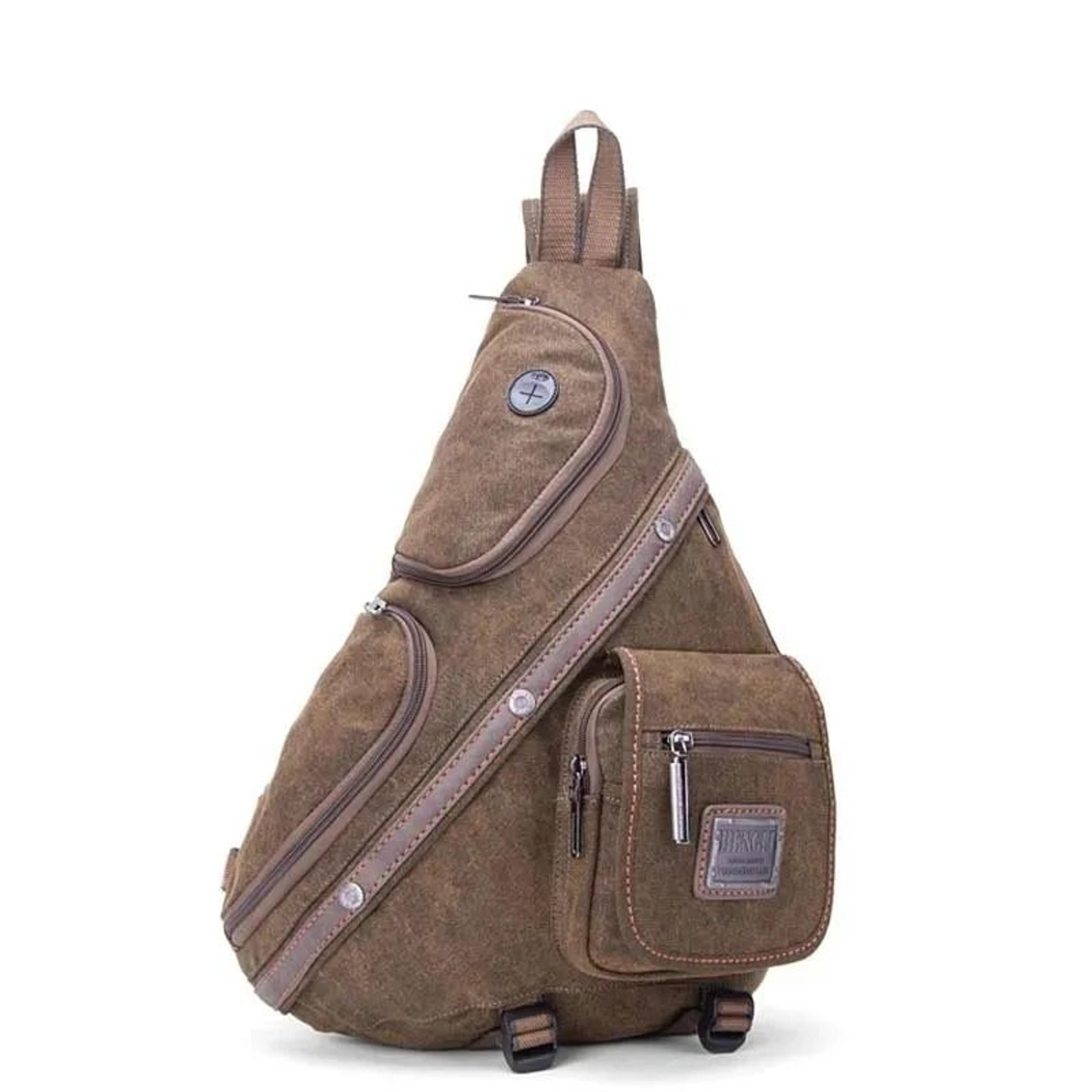 men canvas messenger bag crossbody laptop satchel for travel and outdoor use
