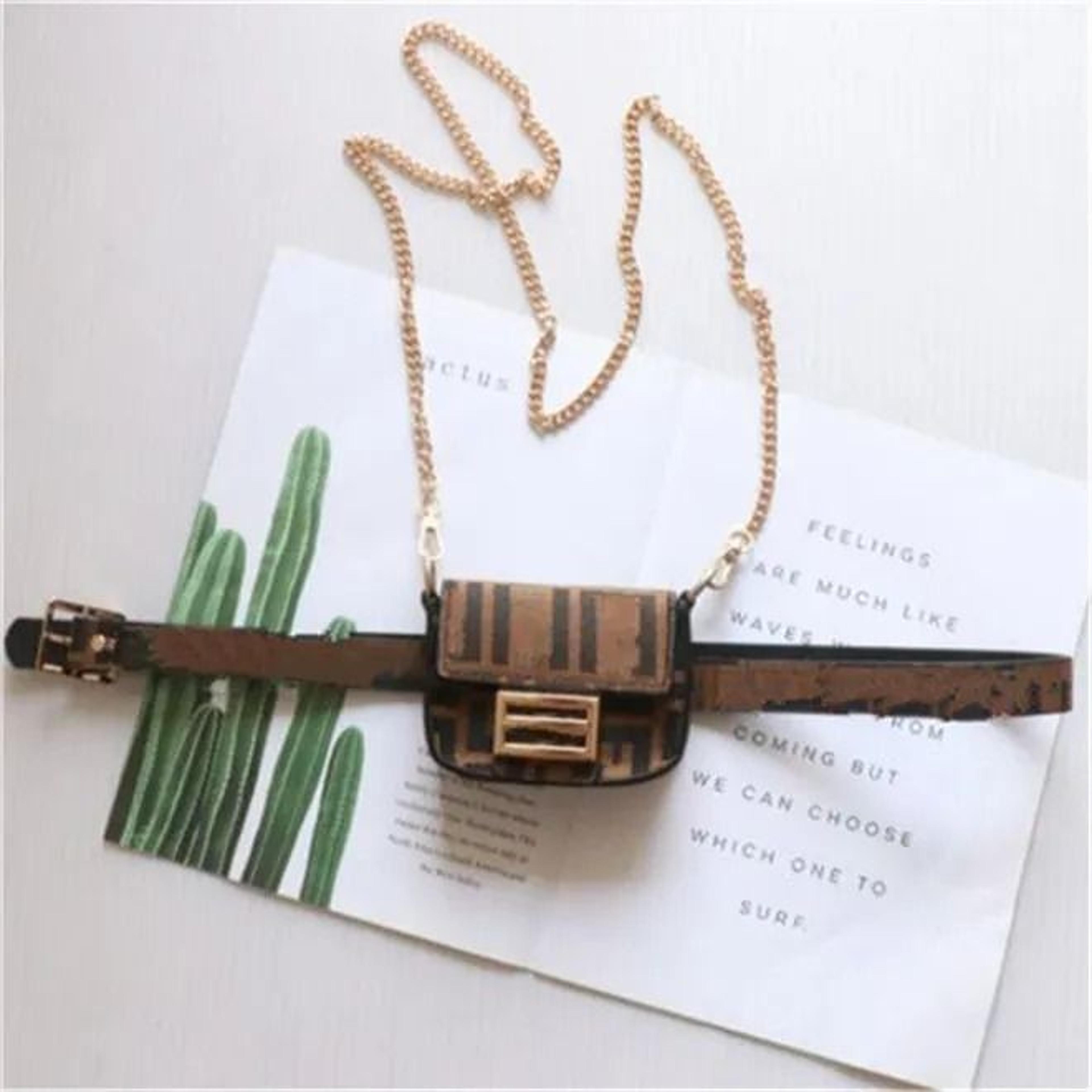 luxury belt bag mini chain crossbody bag with detachable coin purse
