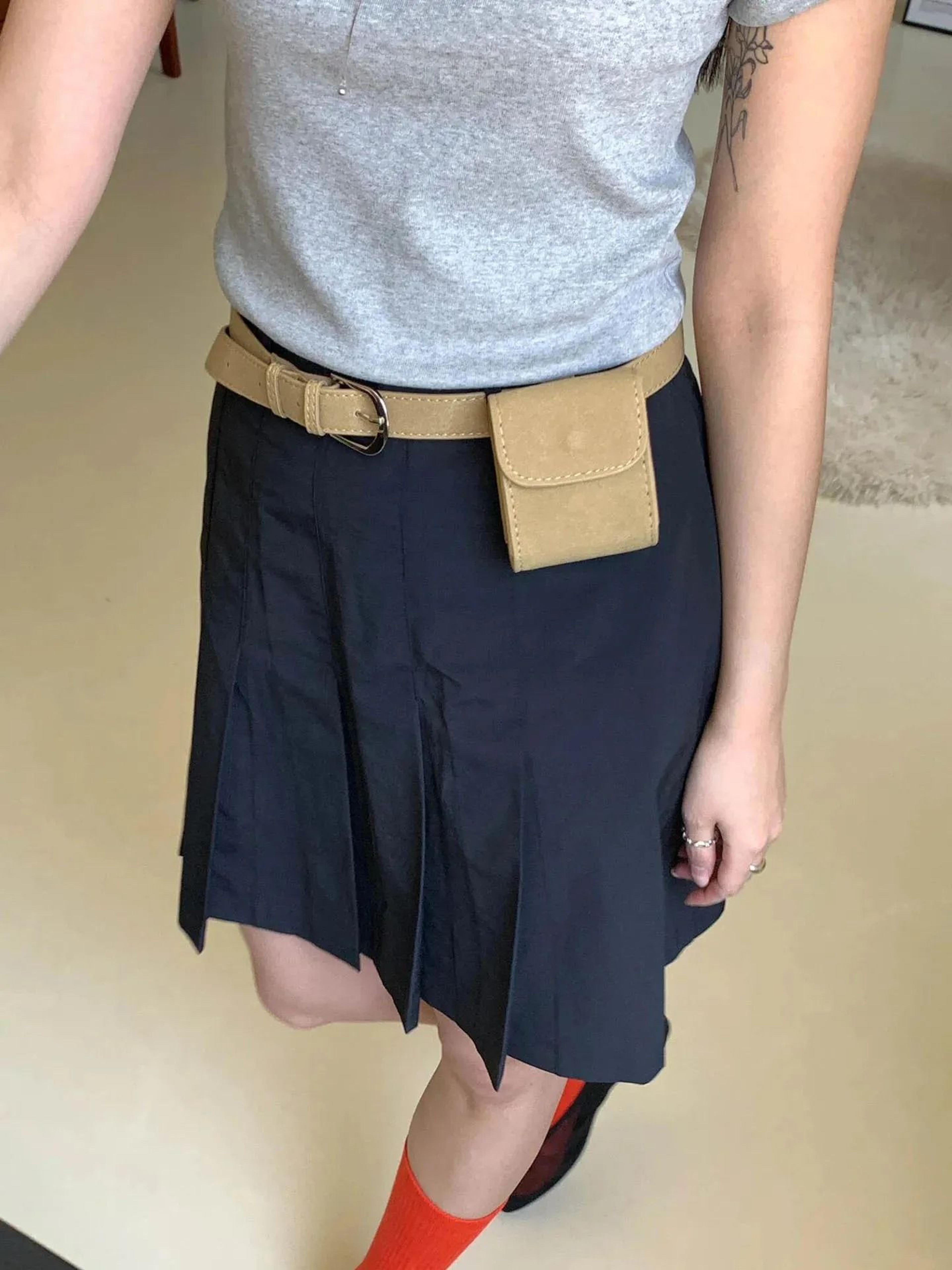 mini lipstick waist bag multi purpose neck hanging storage pouch
